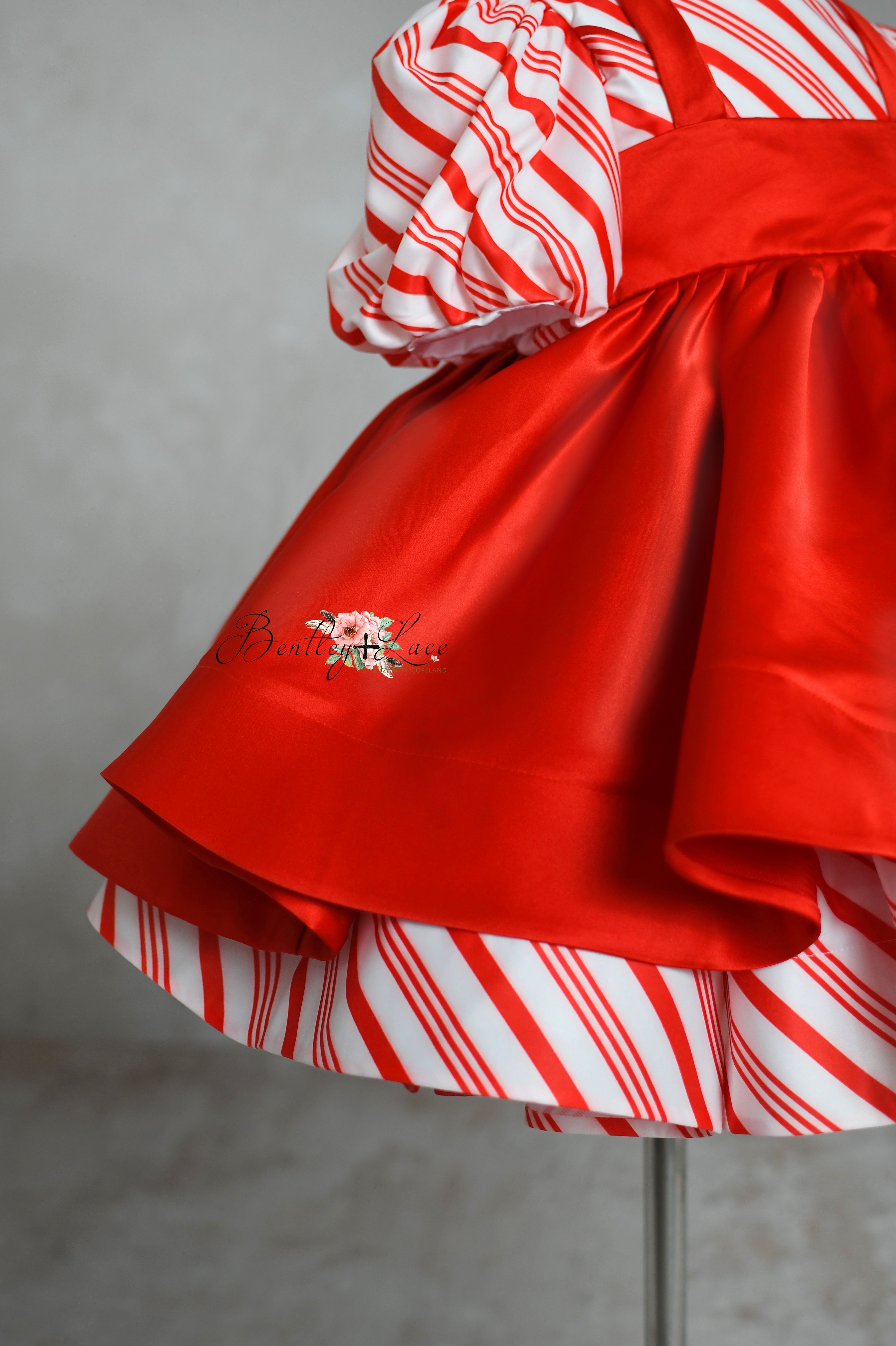 vintage inspired candy cane dress