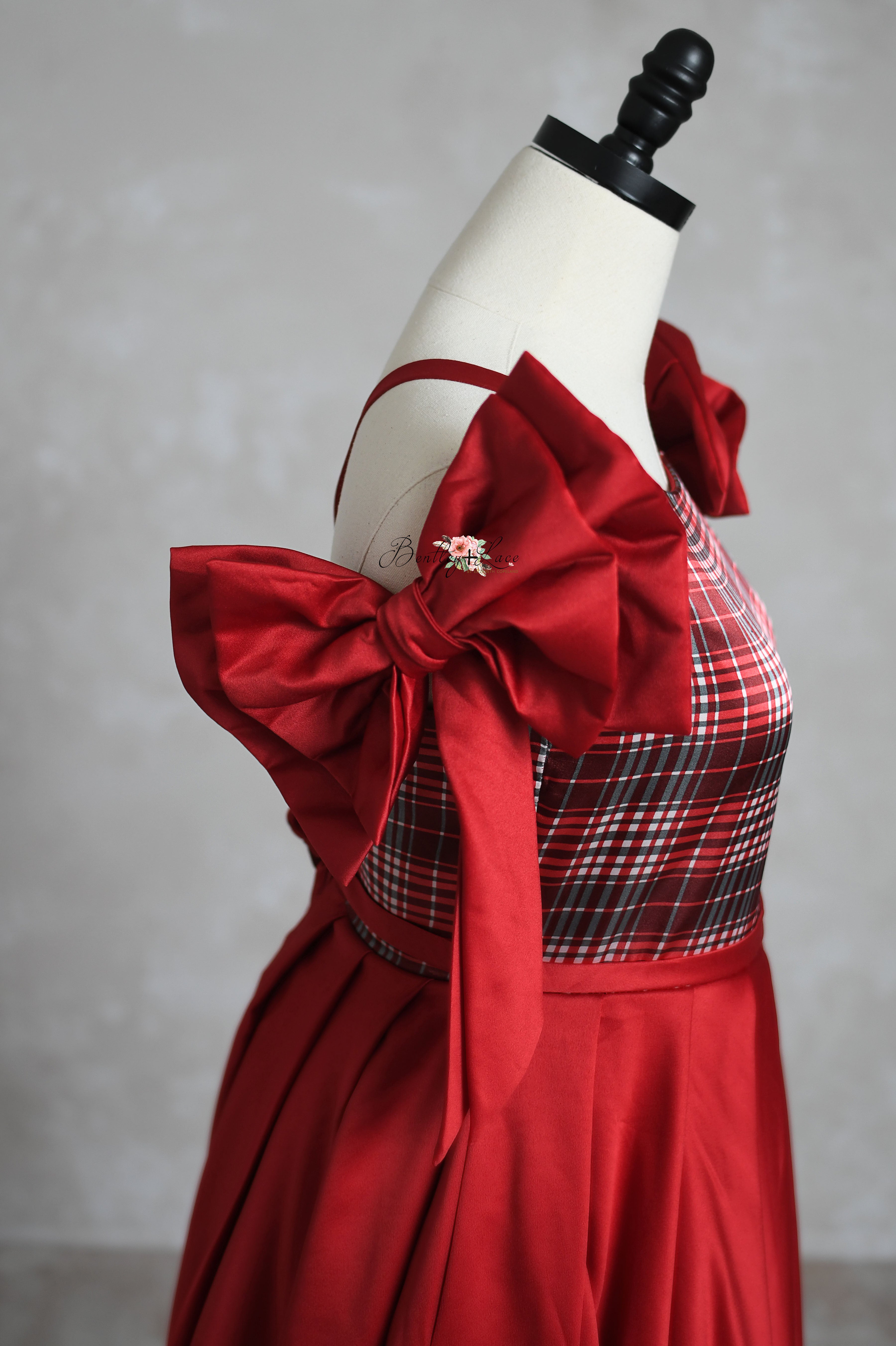 "Holiday magic" -Floor Length Gown-Red - (10-14Year)