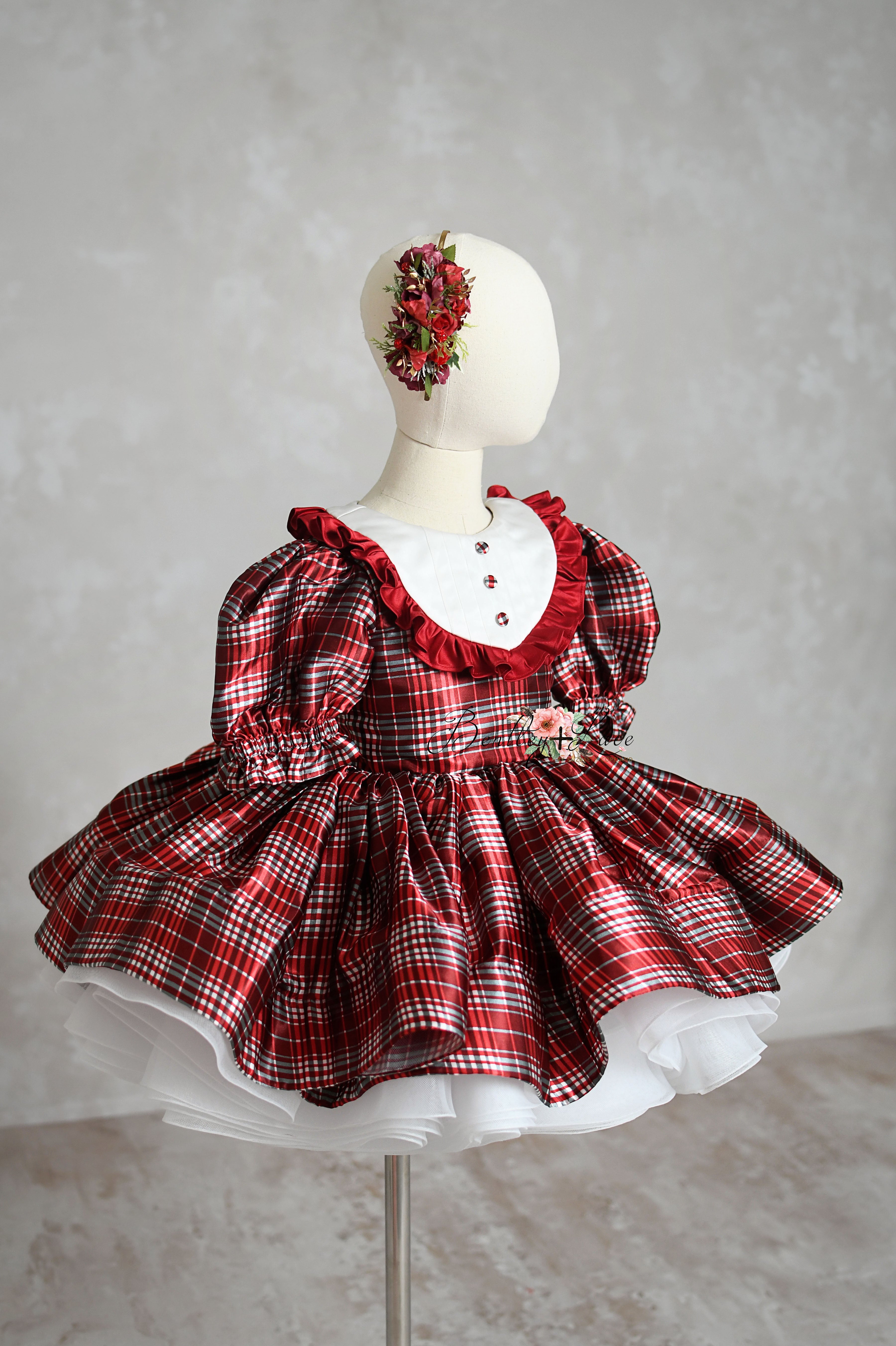 Red check vintage inspired dress