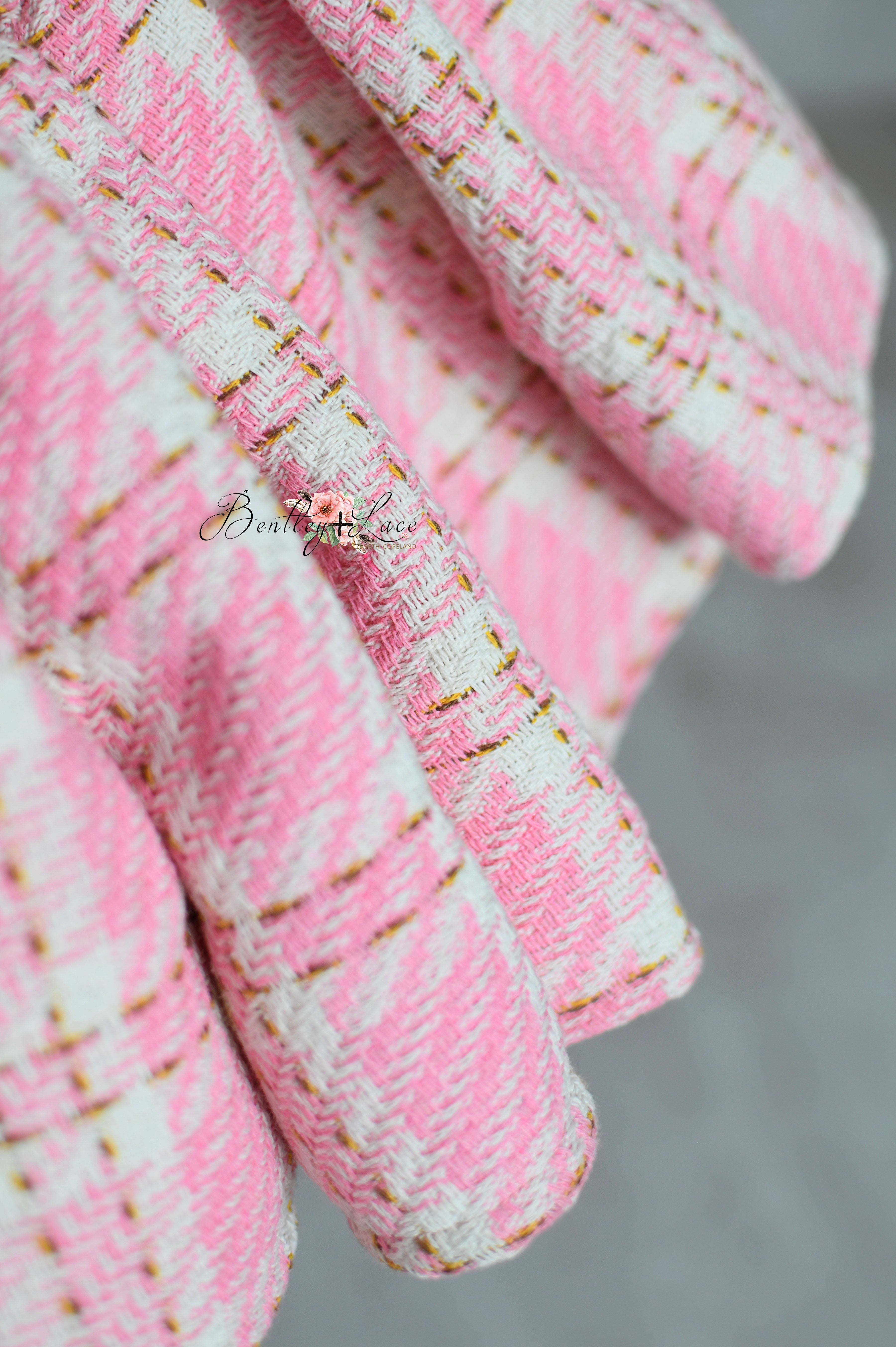 Elle Woods - "Chic Plaid" -Petal Length Gown + Cape (5-7Year)