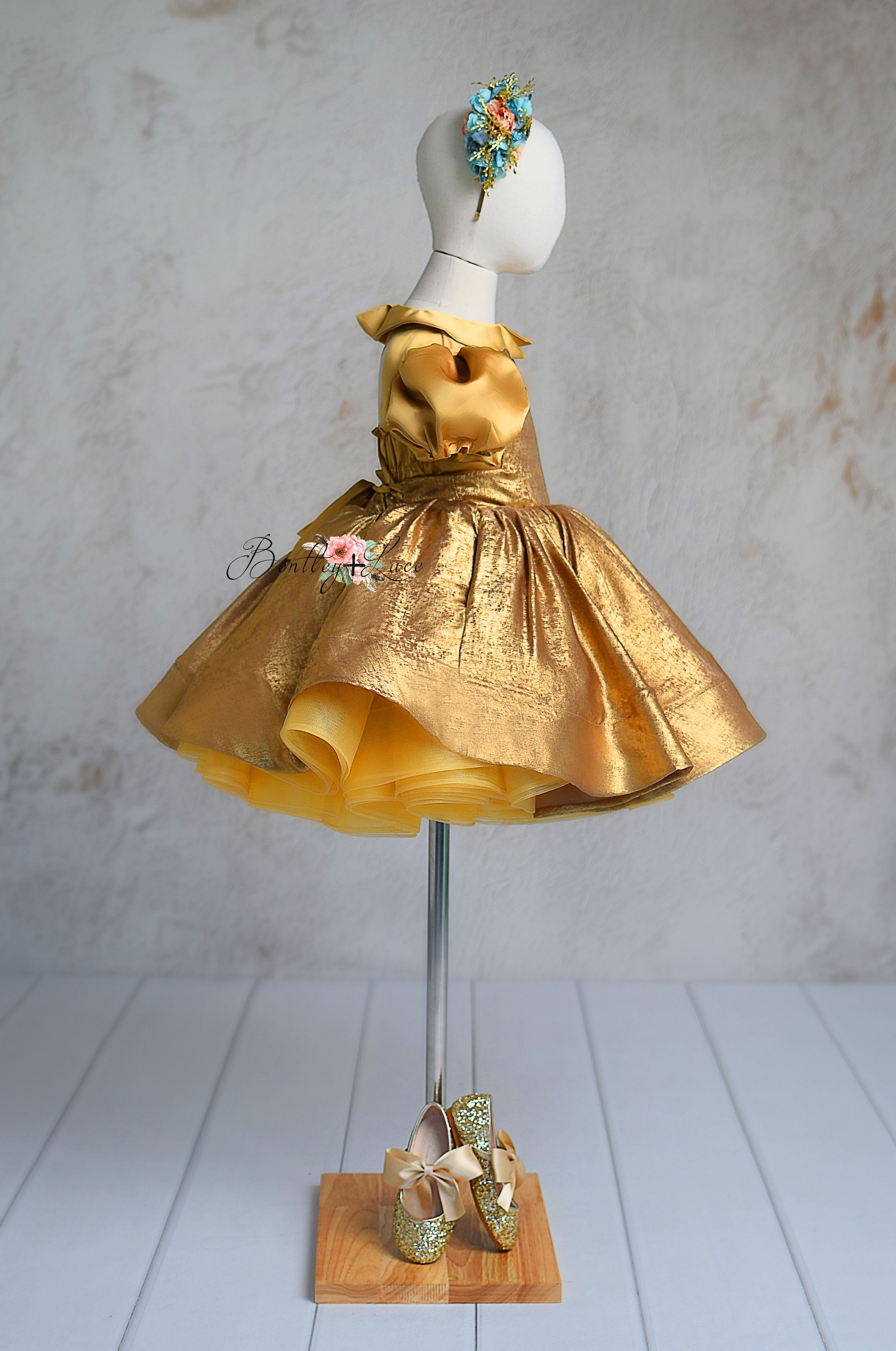 Golden Belle- Apron Dress + Detachable Bodice -Pick color and fabric option. Editorial Dress, Couture Gown, Special Occasion Dress