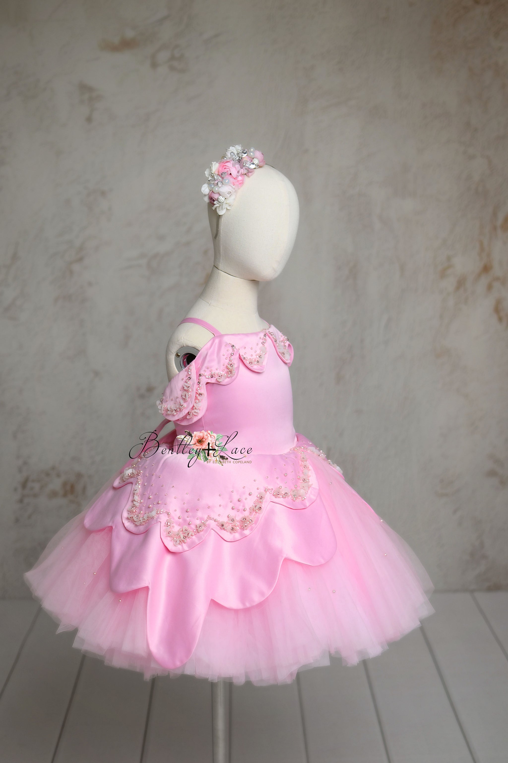 Ballerina Princess Pink Satin Dress for Girls | Vintage-Inspired Petal ...