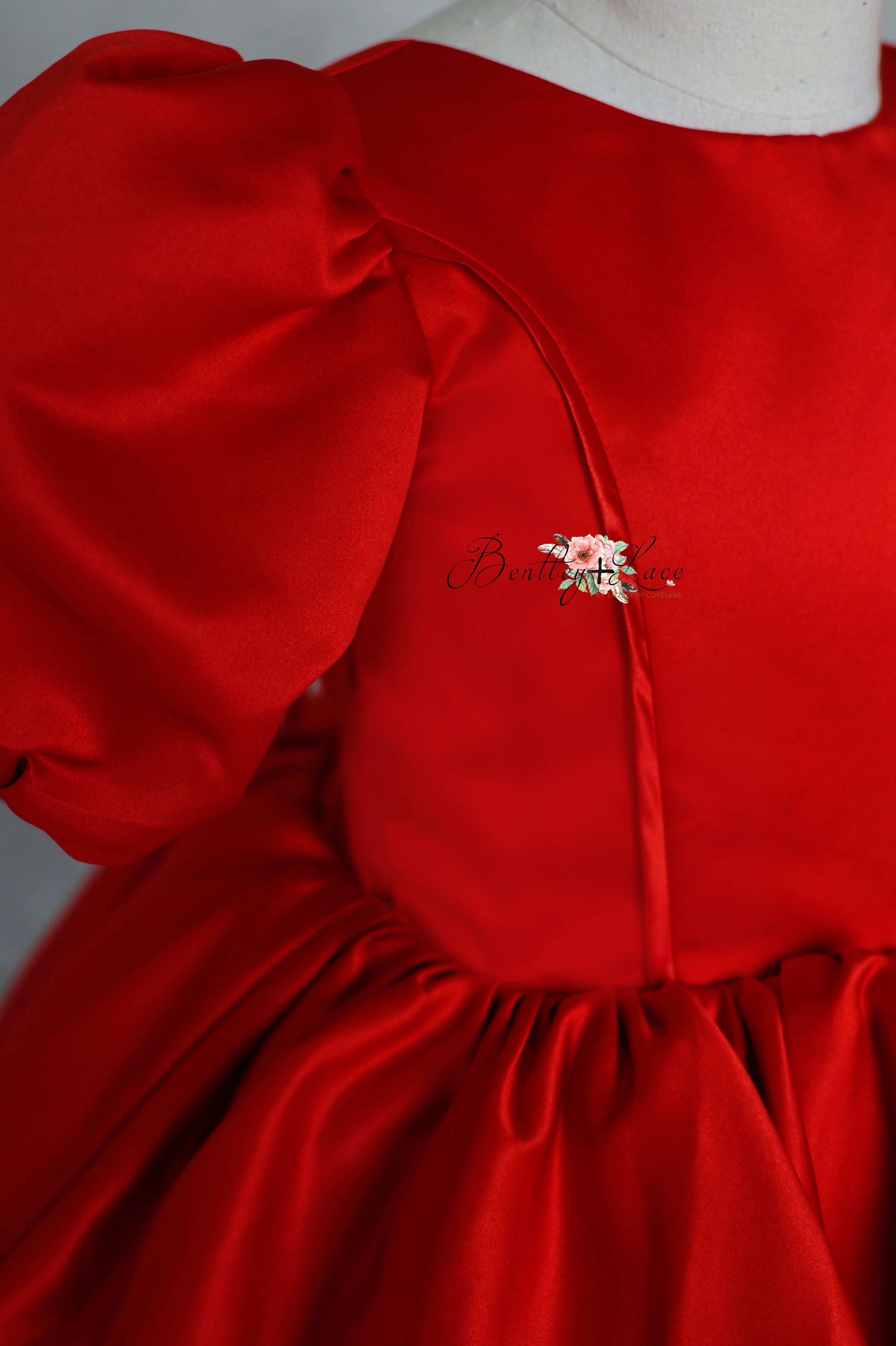 Custom Satin Elegance Dress ONLY- Pick color - Editorial Dress, Couture Gown, Special Occasion Dress