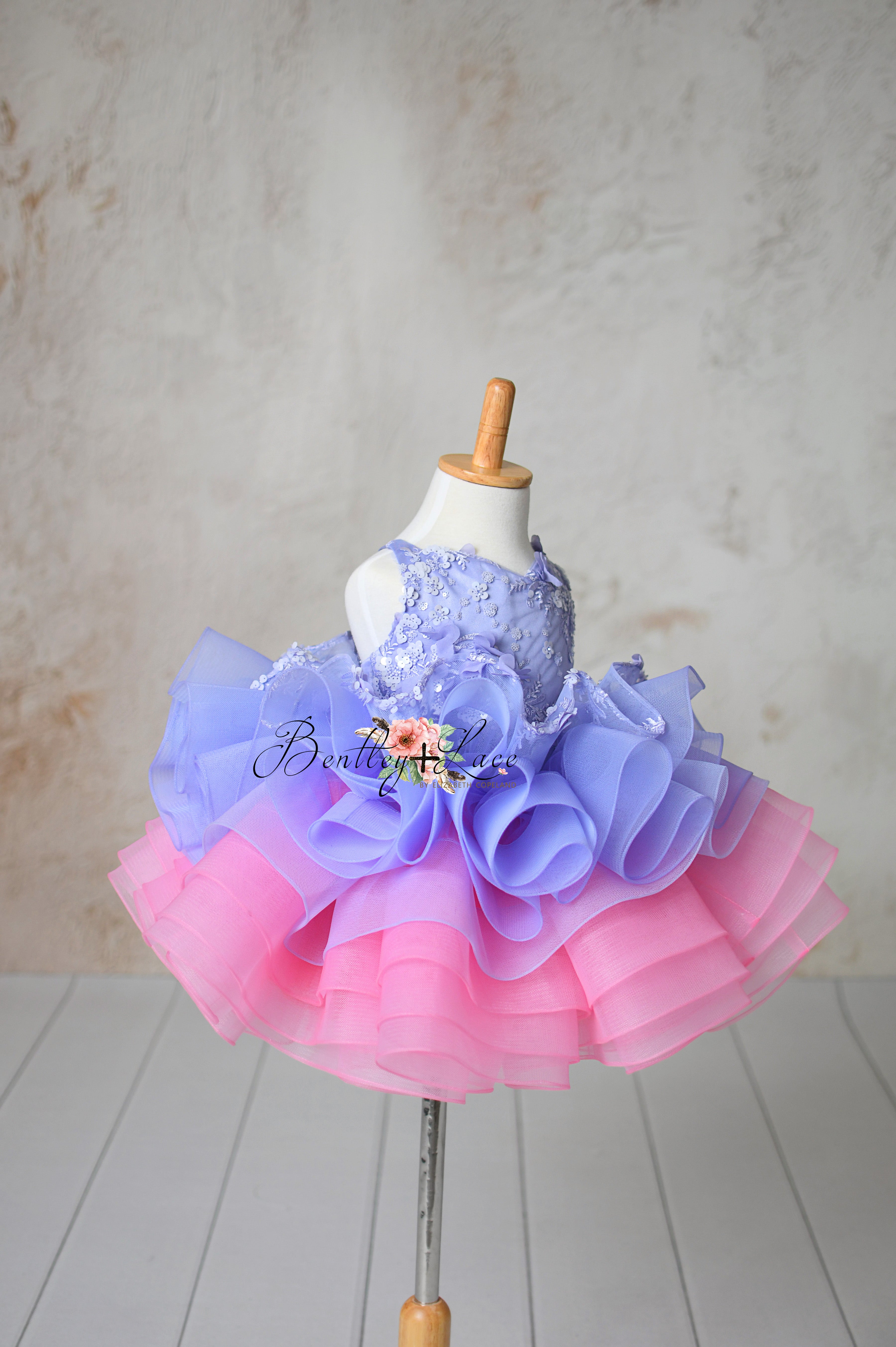 "Lilac Enchantment" - Petal length dress( 4 Year - 5 Year)