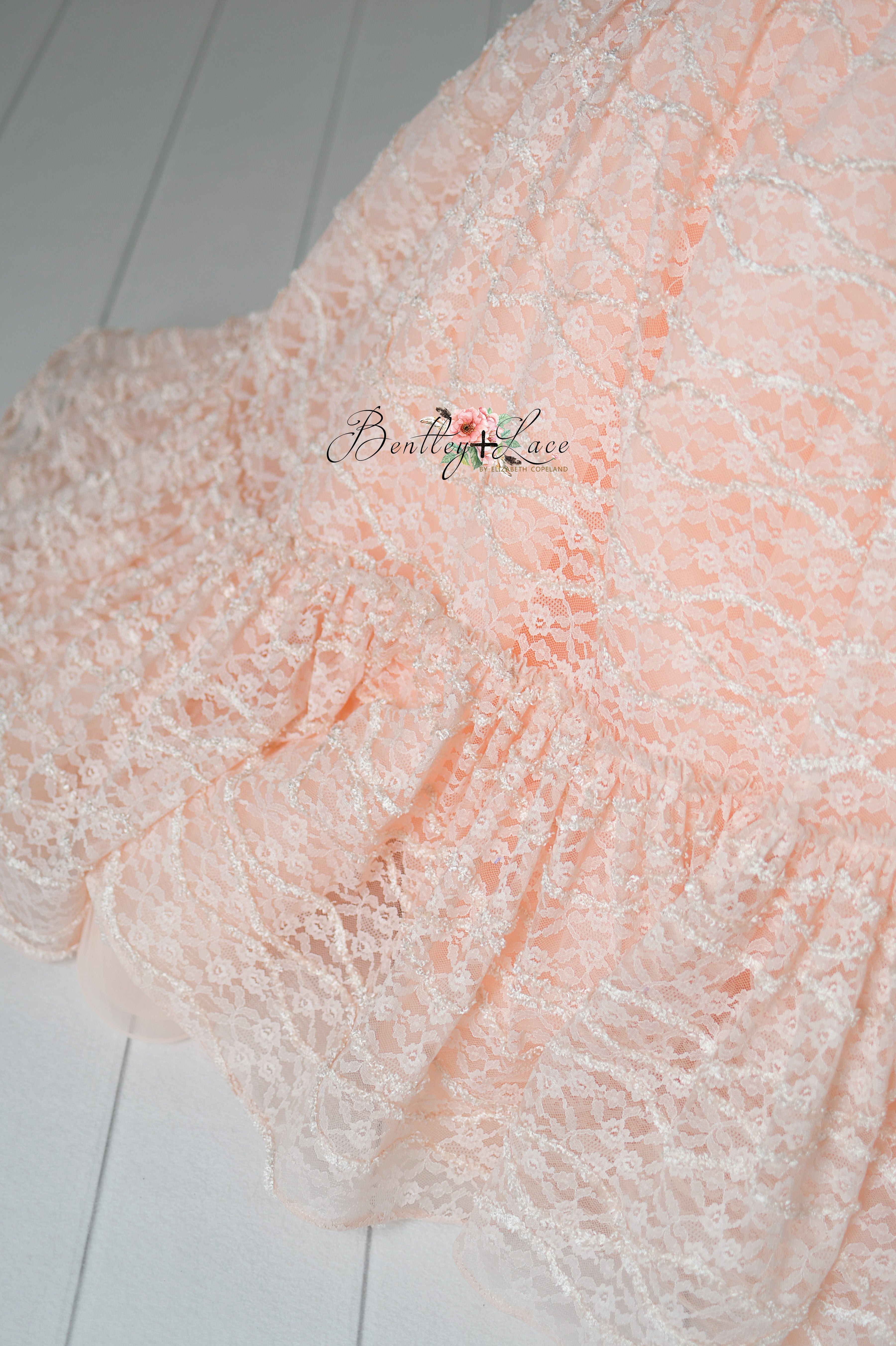 "Rosette Reverie" - Floor length gown with detachable bodice (7Year - 8 Year)