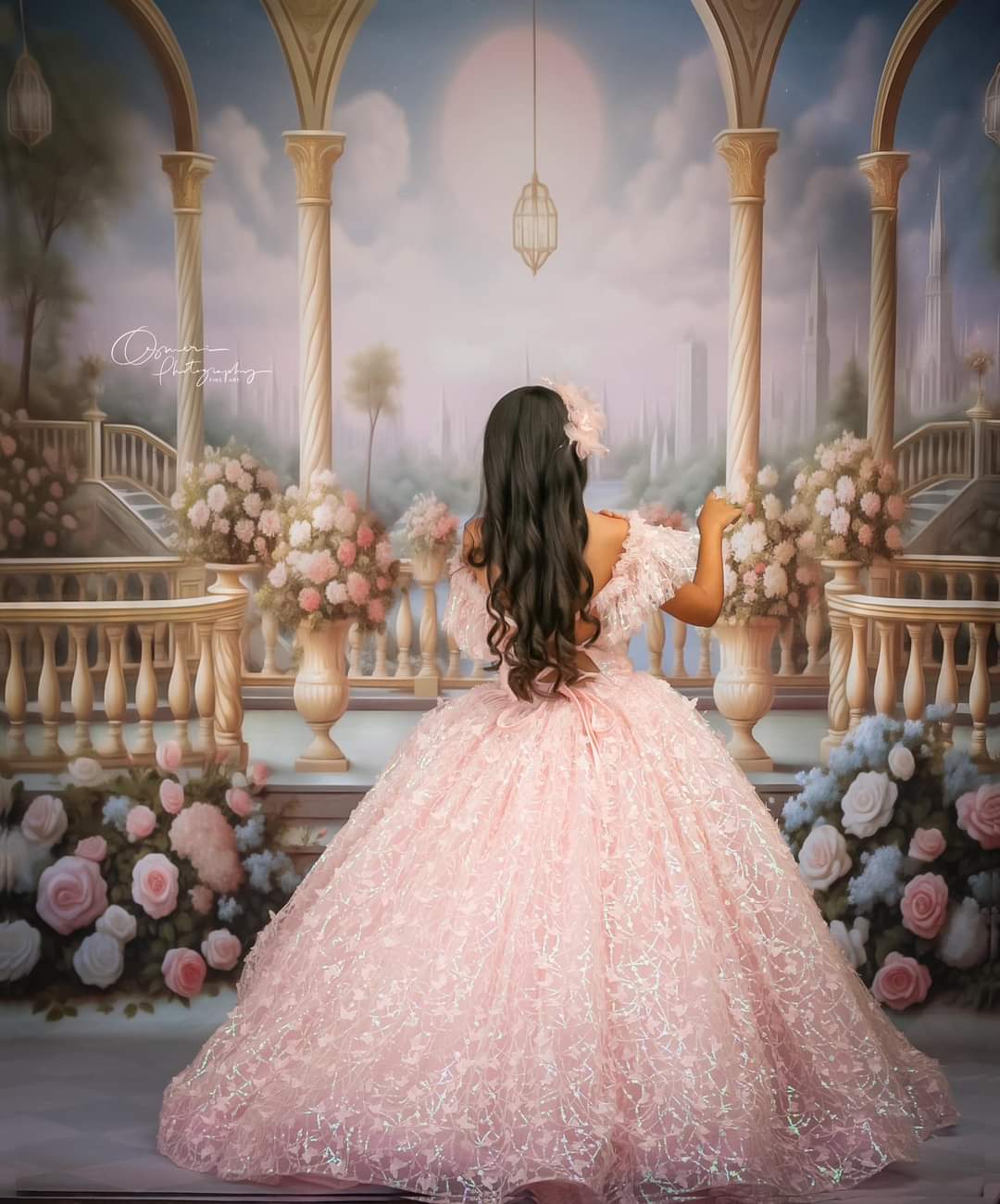 "Blossom Soiree" in pink Floor Length Dress ( 9 Year - Petite 10 Year)