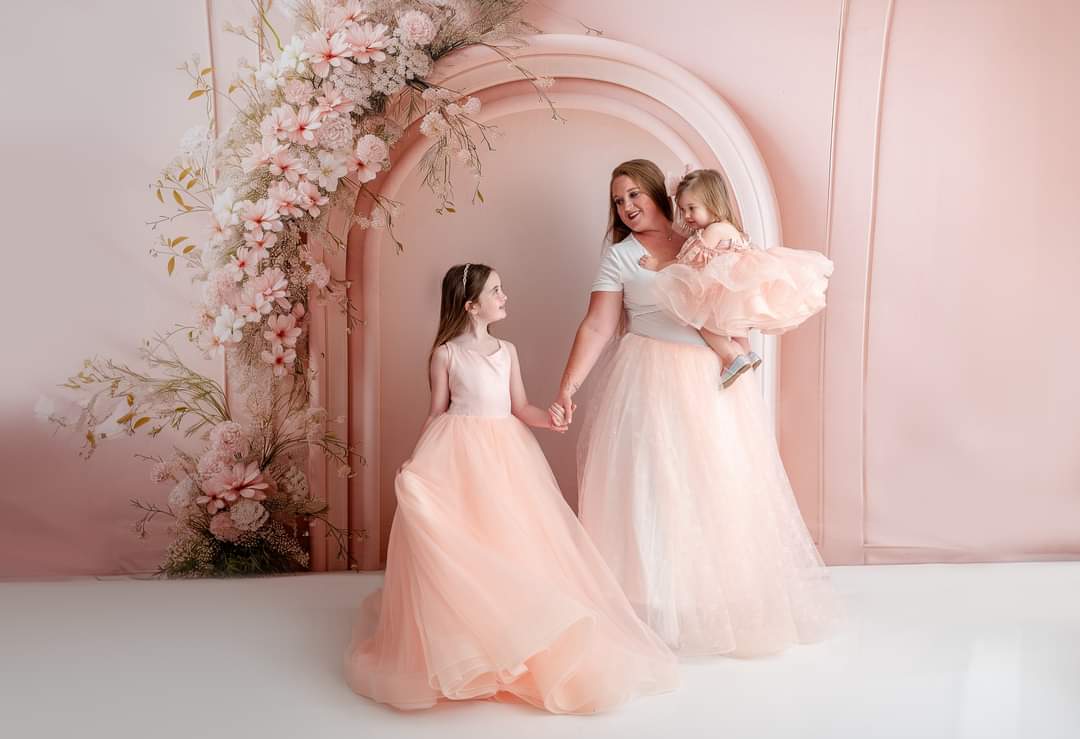 Floor length gown Daisy fabric (Child -Adult Sizes) - Custom color / fabric options available
