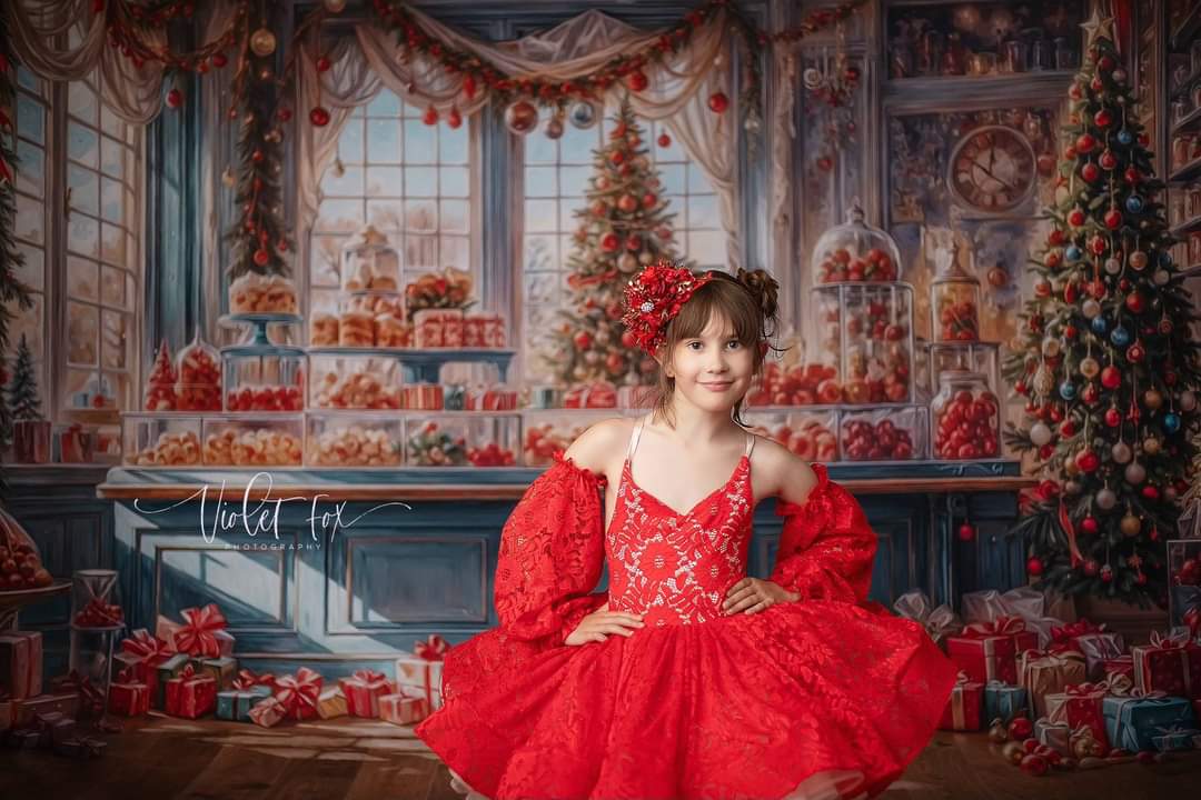 "Shelby" in Red- Petal Length Dress (4 Year-Petite 5 Year)