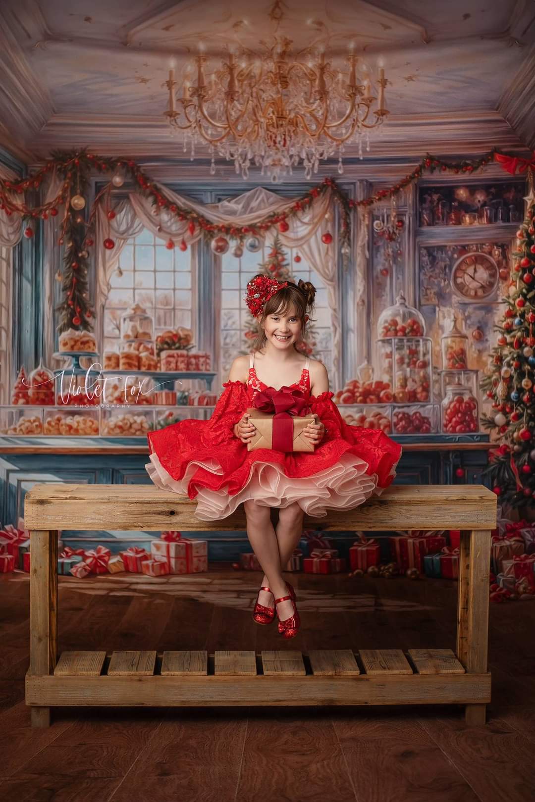 "Shelby" in Red- Petal Length Dress (4 Year-Petite 5 Year)