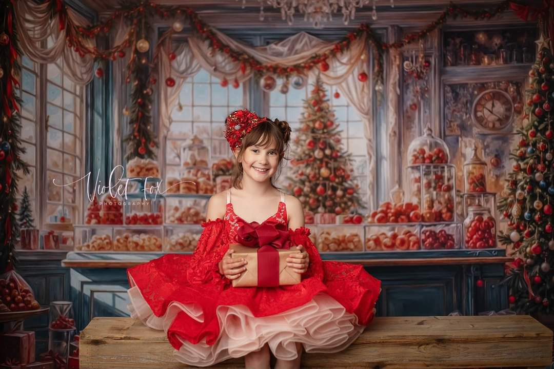 "Shelby" in Red- Petal Length Dress (4 Year-Petite 5 Year)