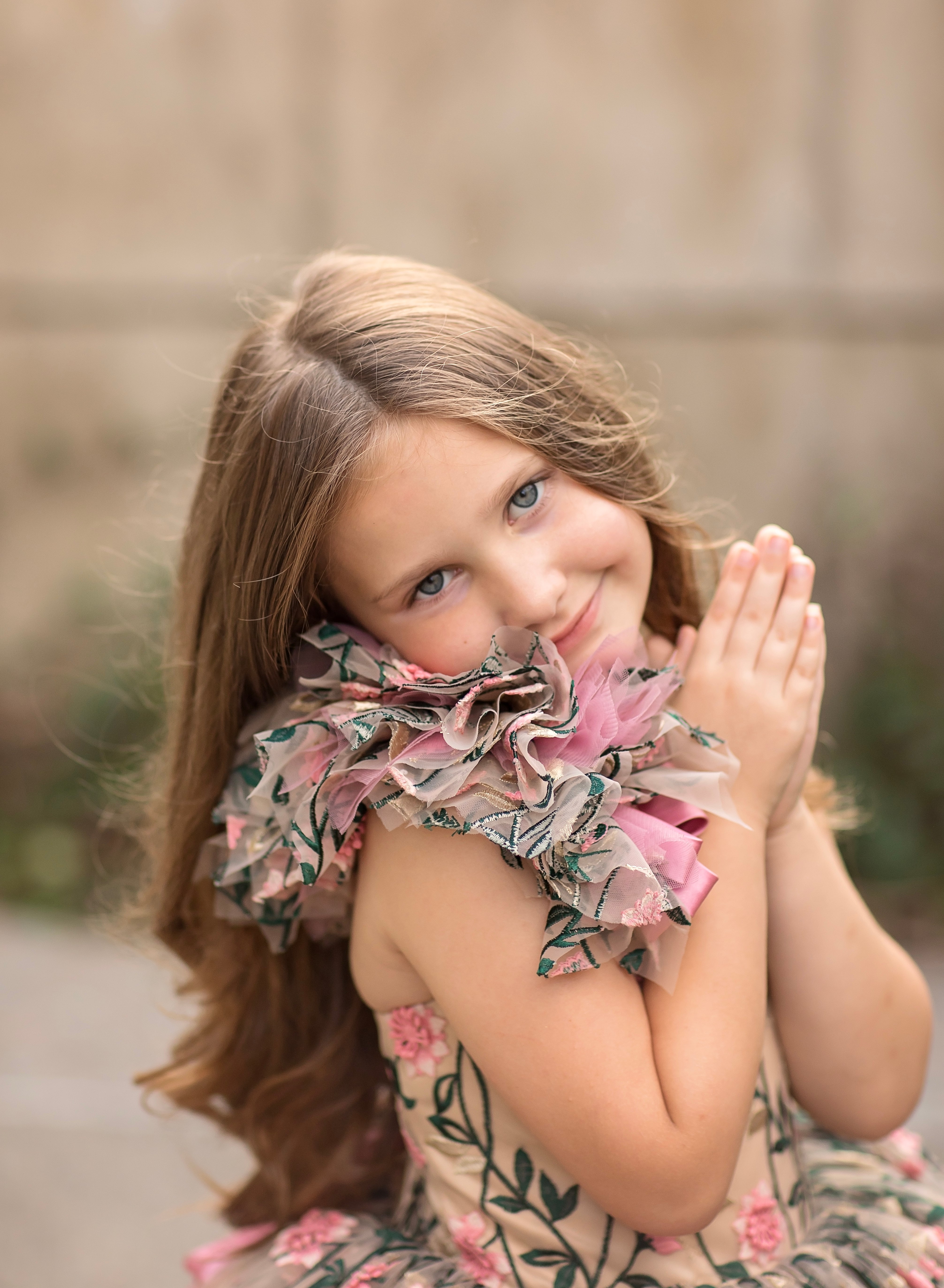 "Dance of the blooms" - Floor Length ( 5 Year - Petite 6 Year)