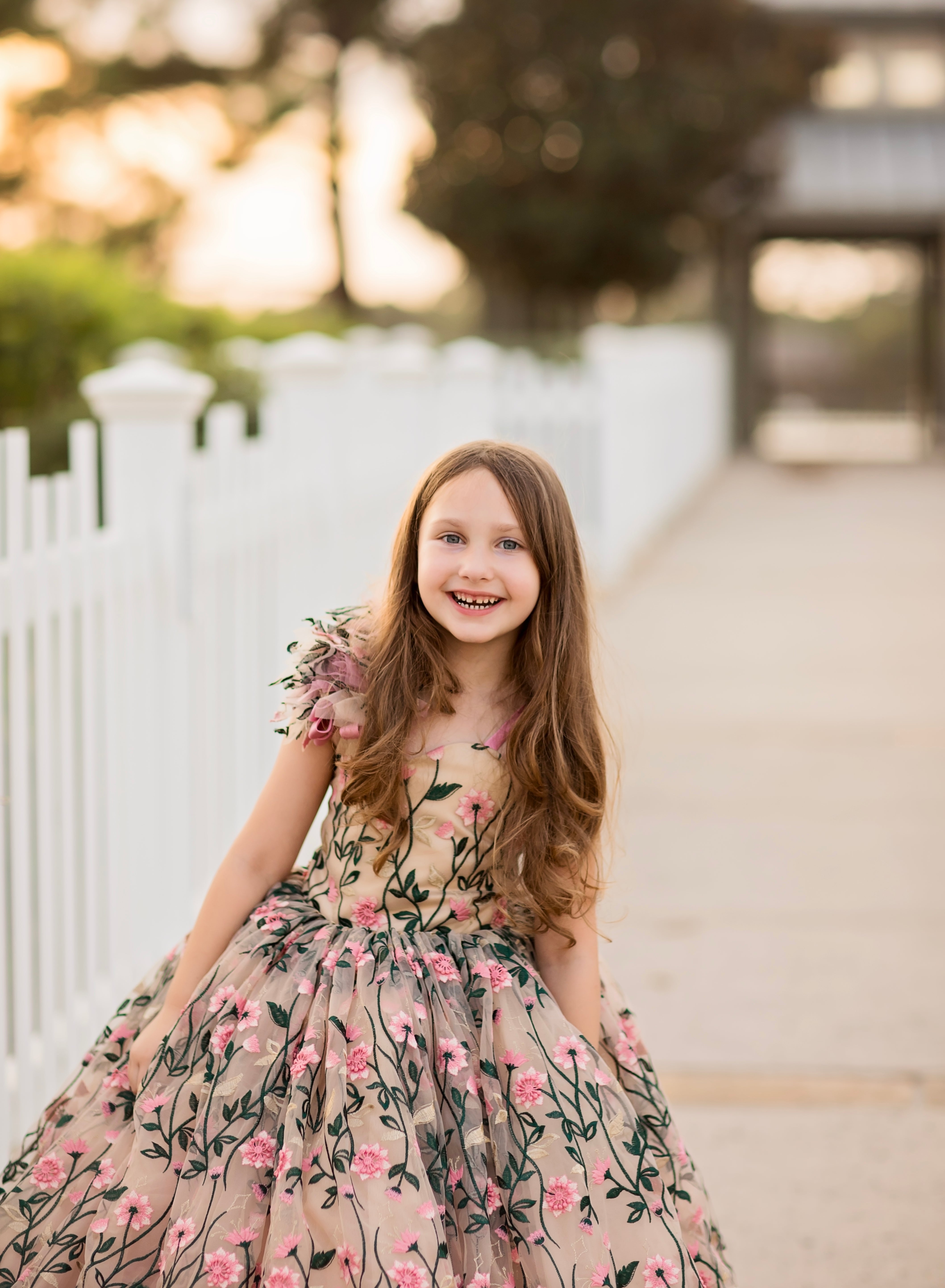 "Dance of the blooms" - Floor Length ( 5 Year - Petite 6 Year)