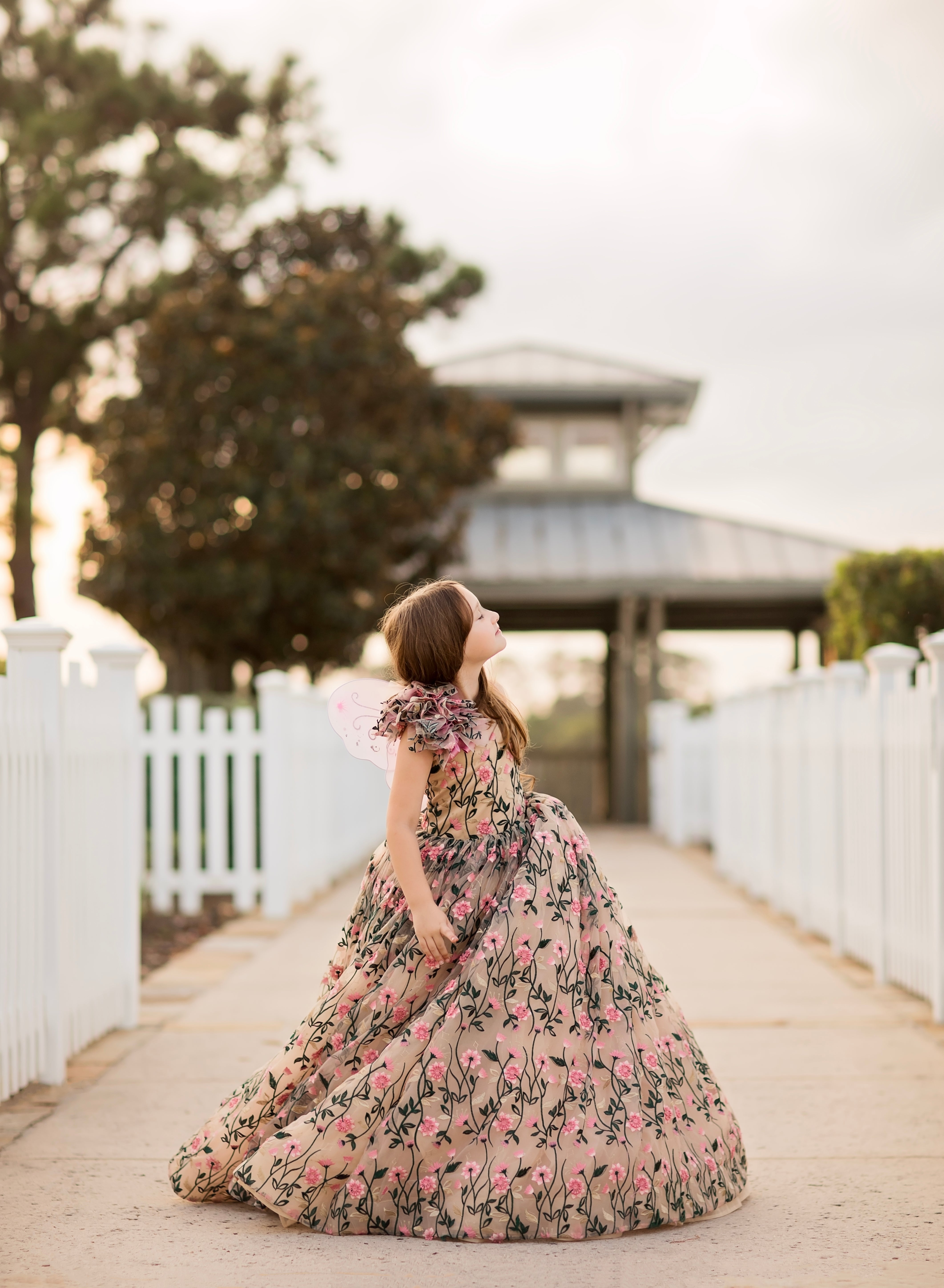 "Dance of the blooms" - Floor Length ( 5 Year - Petite 6 Year)