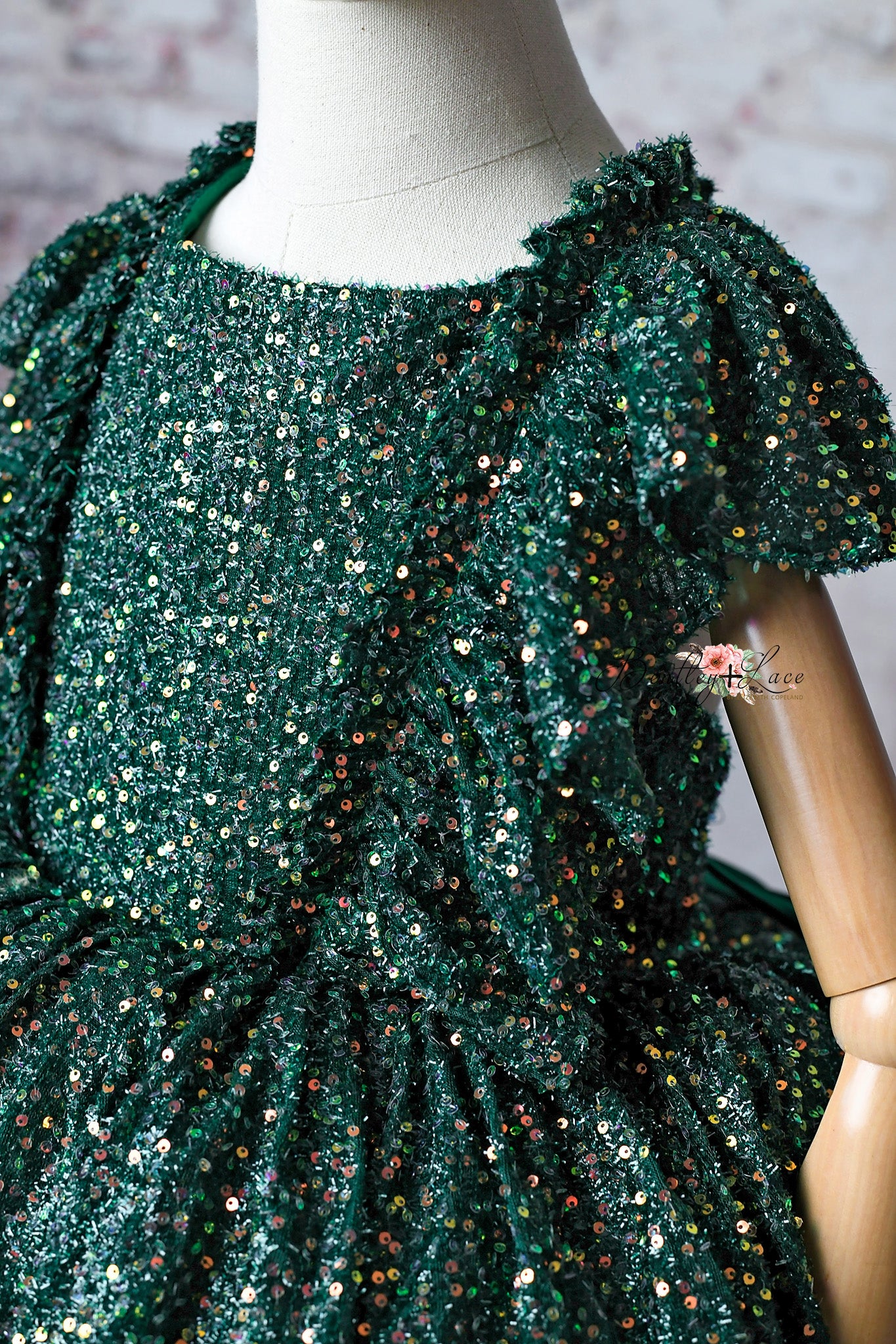 "Holly" Couture Holiday Rental Gown | Petal Length | Size 6 Year to Petite 8