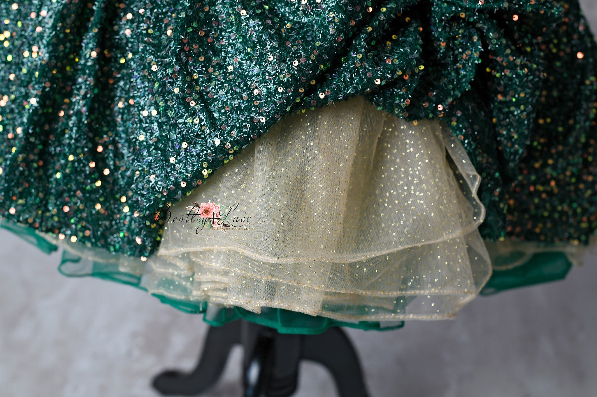"Holly" Couture Holiday Rental Gown | Petal Length | Size 6 Year to Petite 8