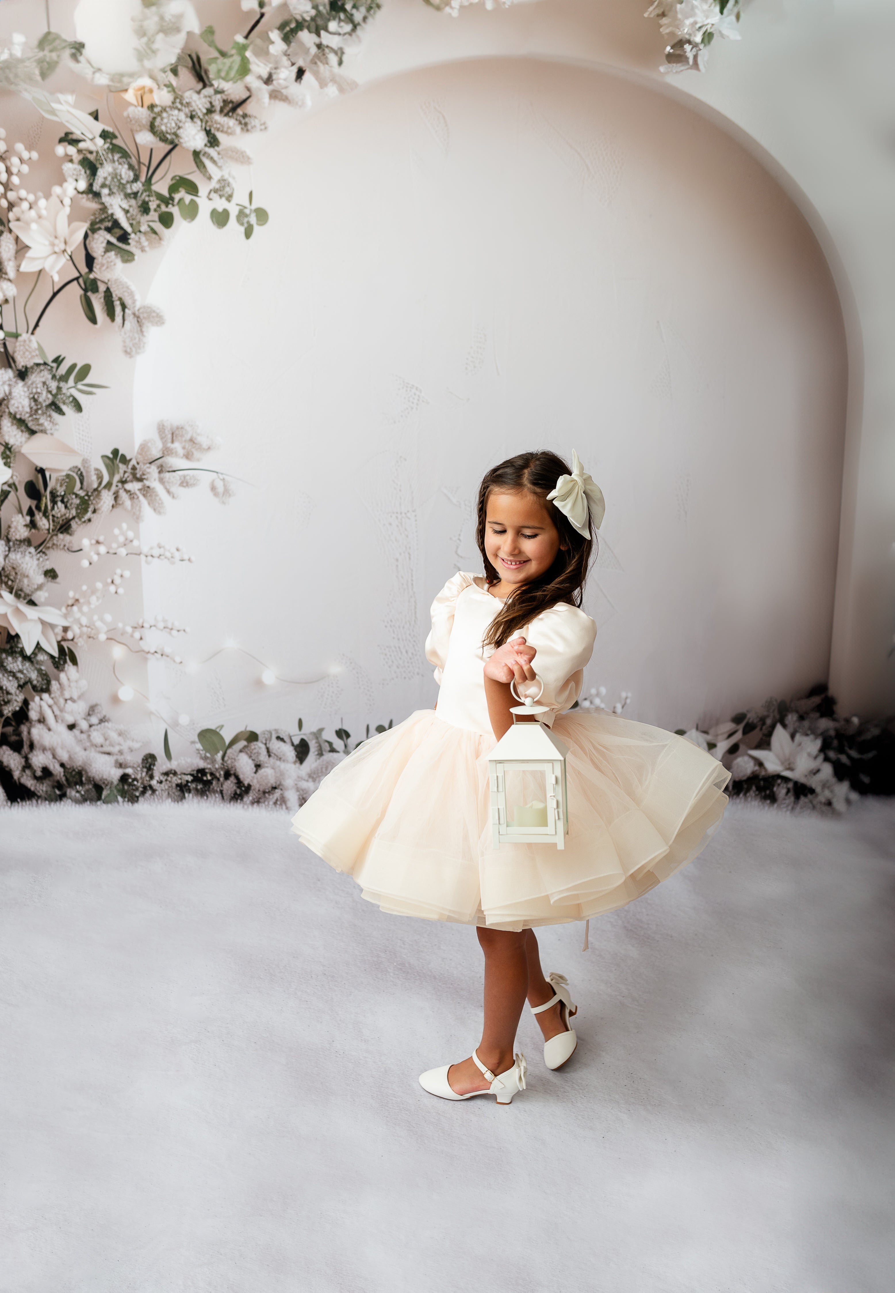 Gingerbread Vintage Length Dress Set (5-7 Years) | Includes Dress, Apron & Bow
