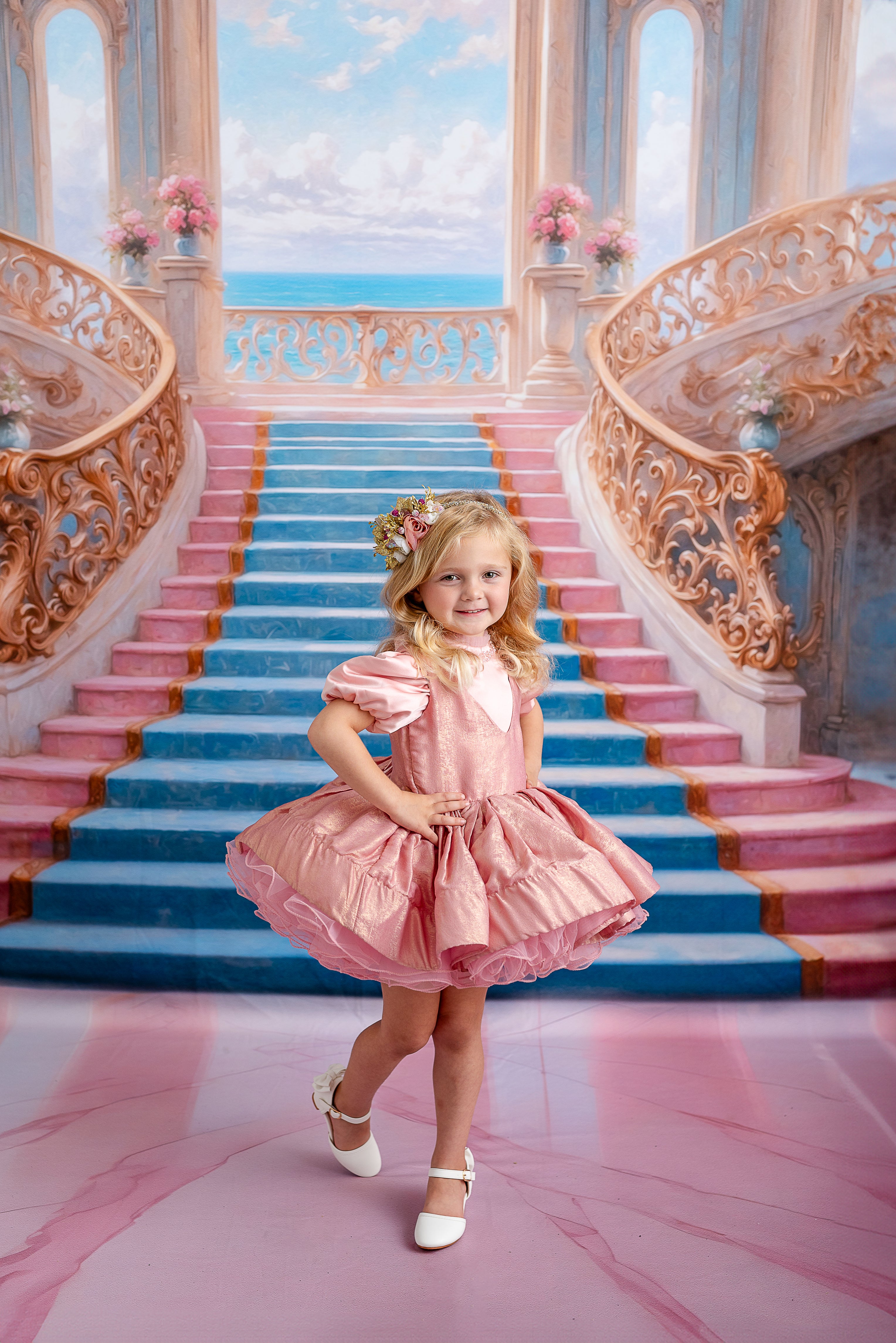 Princess Pink Vintage-Inspired Dress (3-4 year)