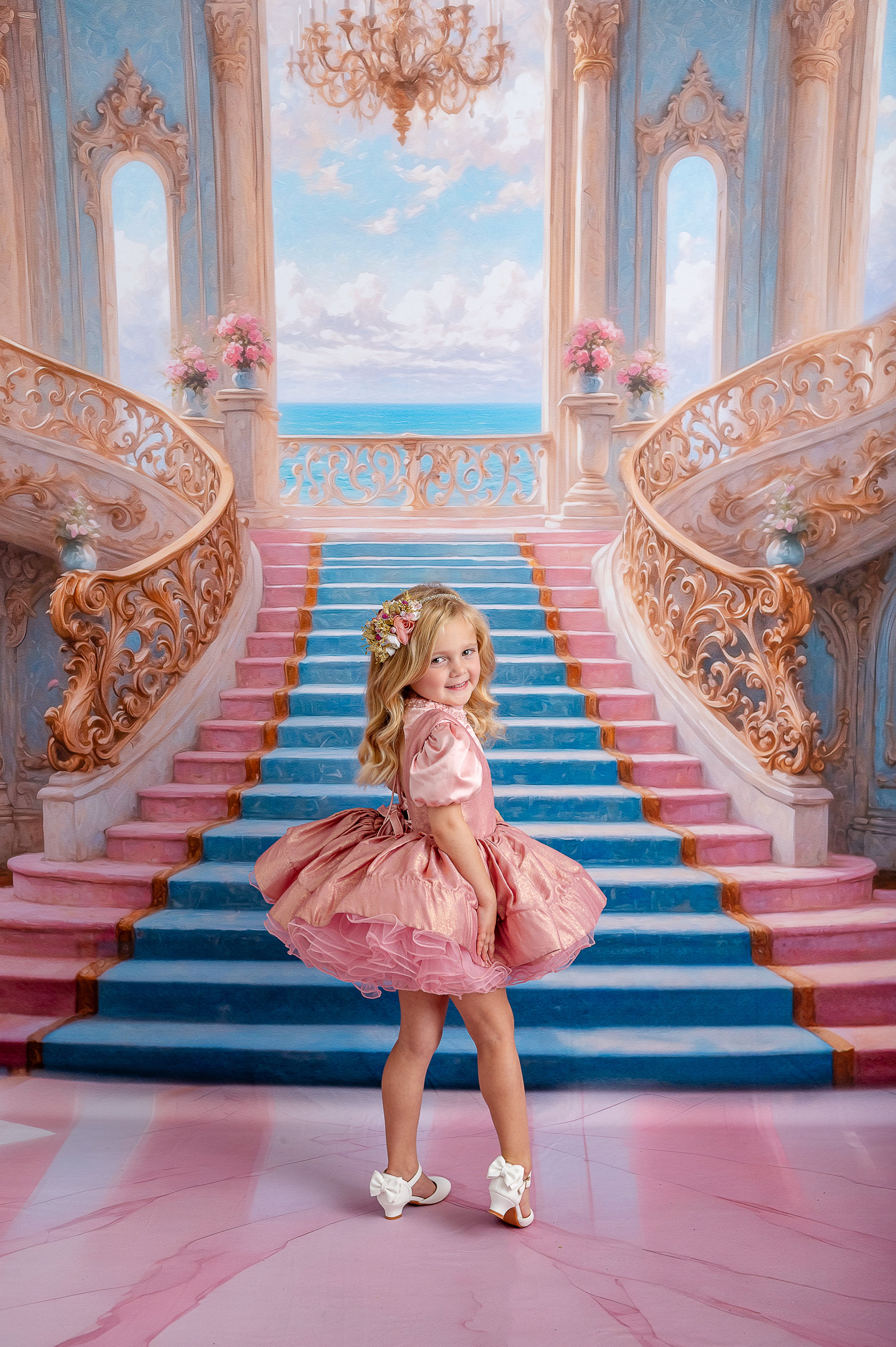 Princess Pink Vintage-Inspired Dress (3-4 year)