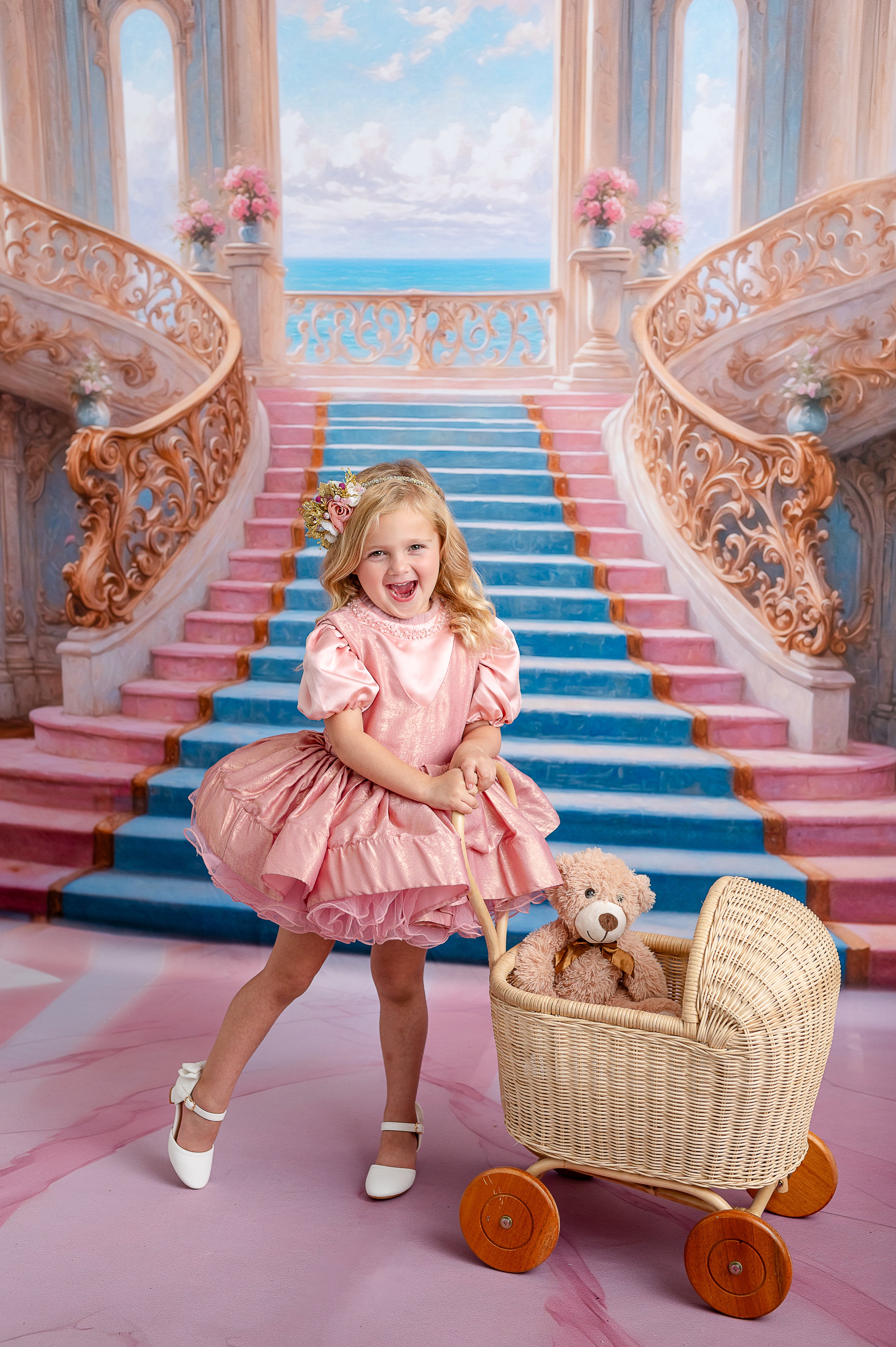 Princess Pink Vintage-Inspired Dress (3-4 year)