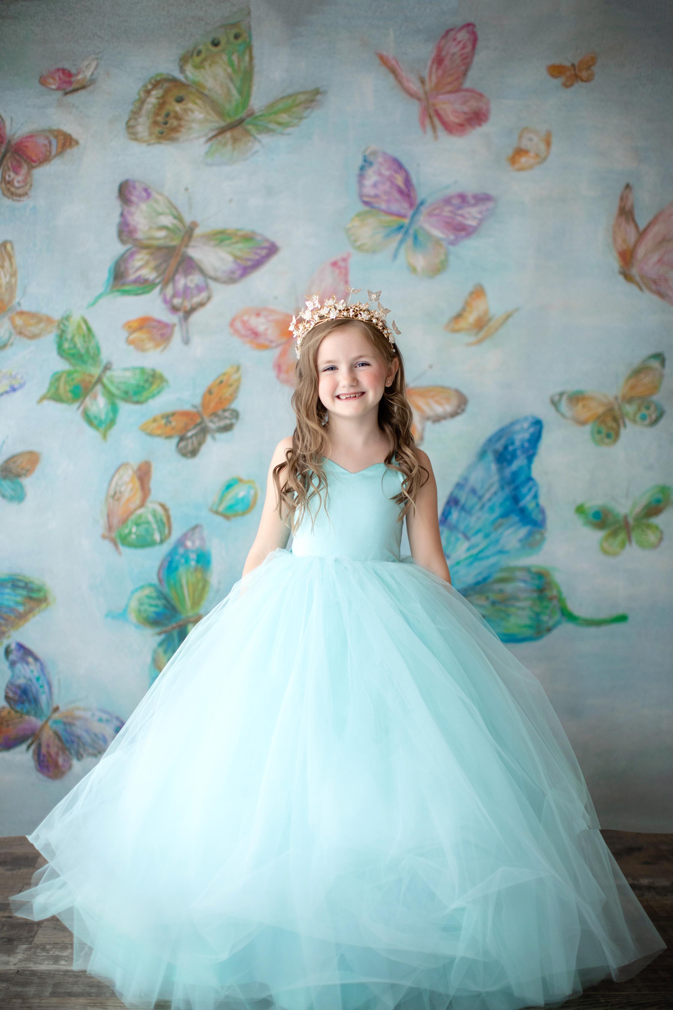 Simple Tulle Floor-Length Dress with Satin Bodice | Custom Color Options | Couture Gown for Special Occasions