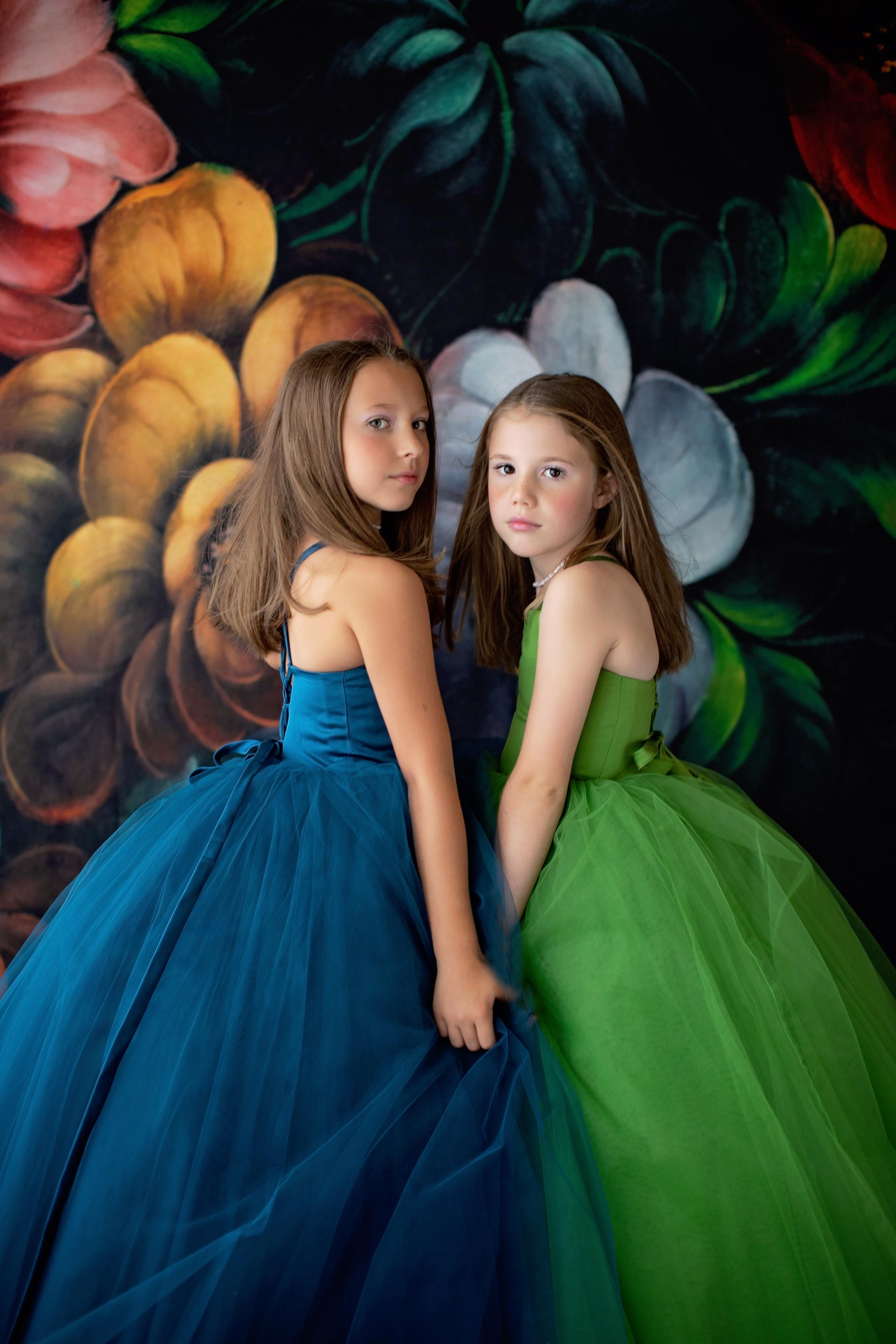 Simple Tulle Floor-Length Dress with Satin Bodice | Custom Color Options | Couture Gown for Special Occasions