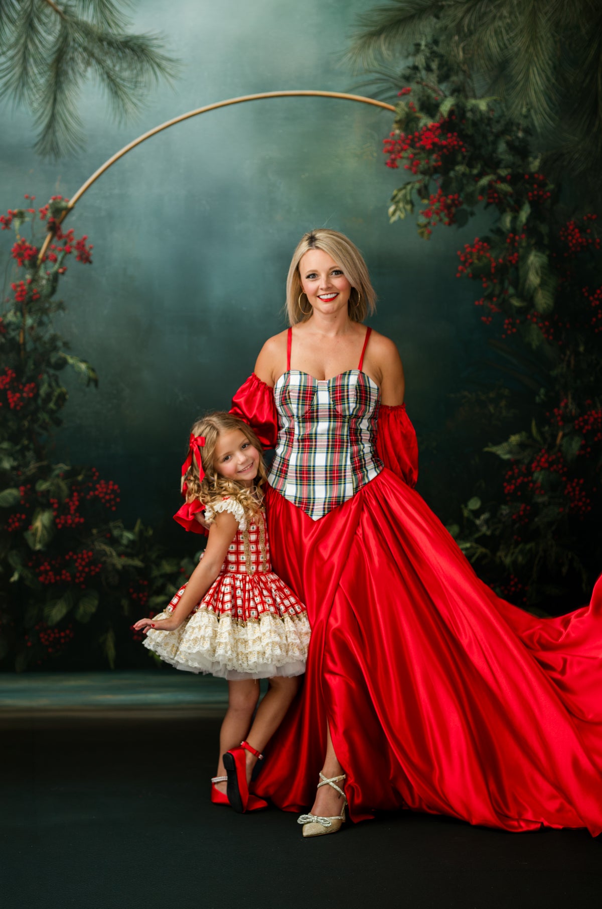 Bentley + Lace Holly and Tartan teen and adult holiday couture rental collection