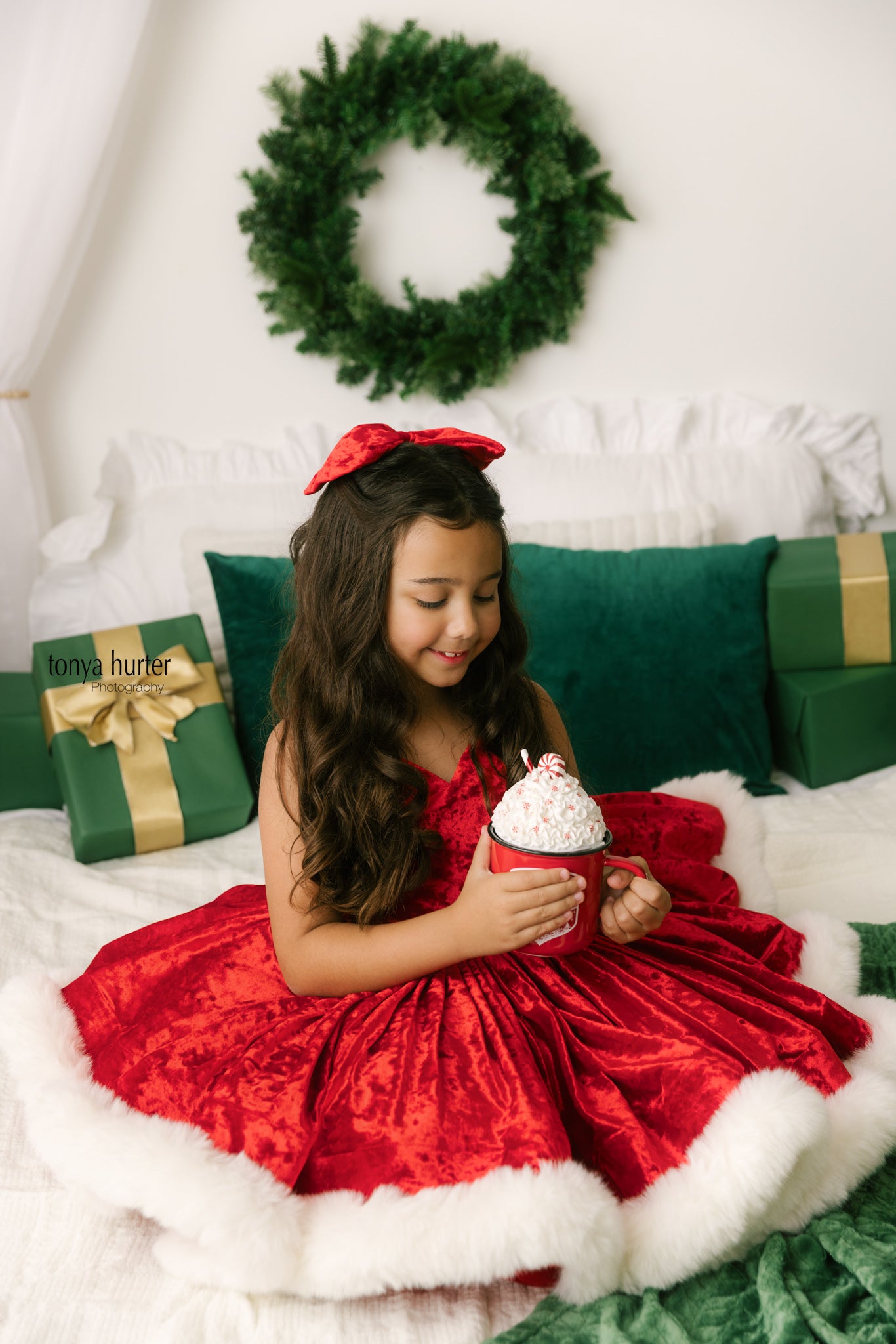 Mrs. Claus & Co. – Deluxe Holiday Dress Set (5–7 Years) | Includes Dress, Detachable Bow, Bodice & Cape
