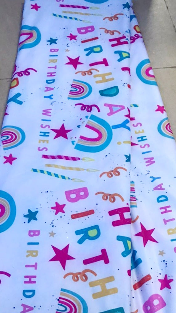 REMNANT BIRTHDAY OOAK FABRIC STANDARAD PETAL OR REVERSIBLE OPTION AVAILABLE.