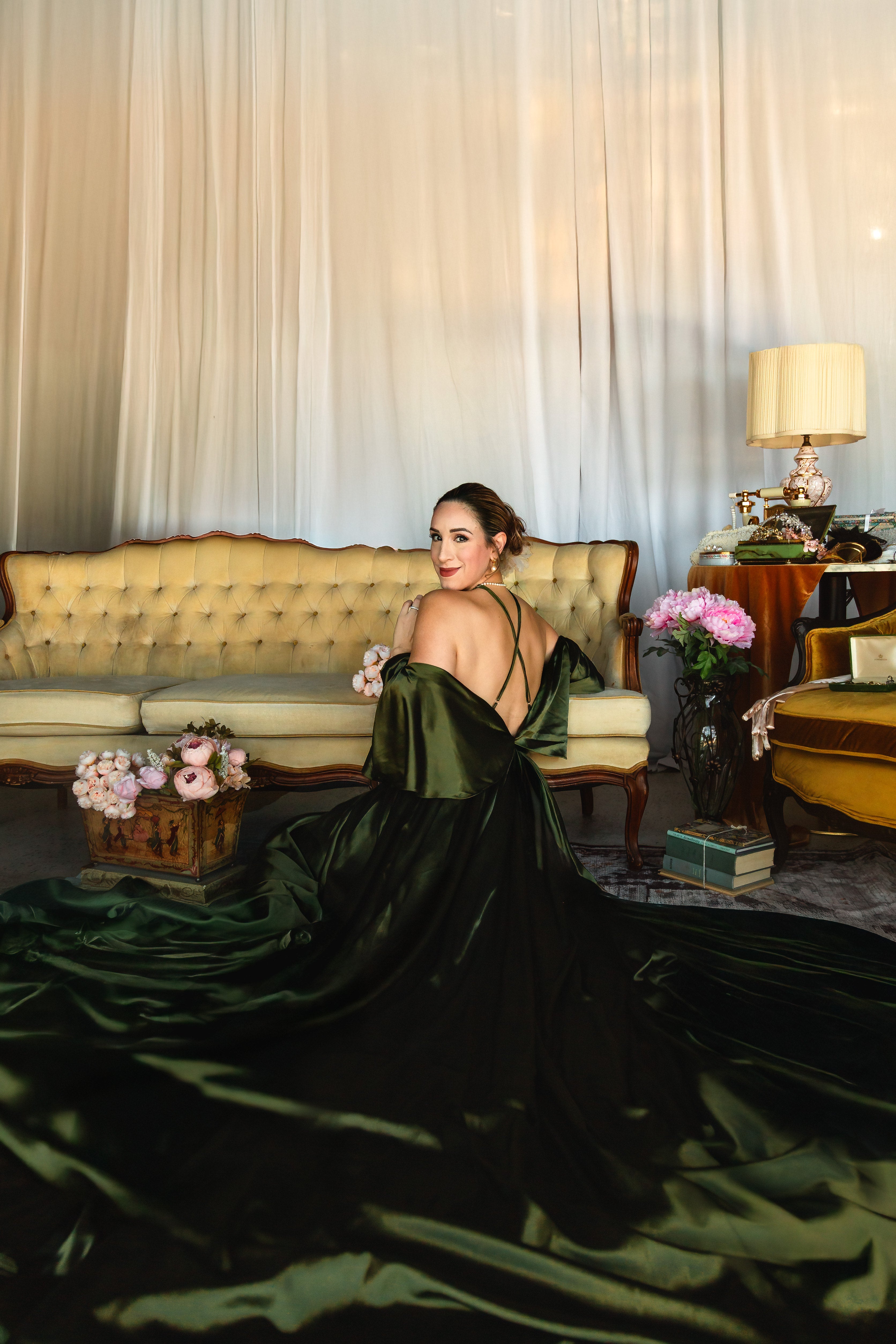 "ZIGGY" Silk Satin Floor Length Adult Gown (Adult 8-12)