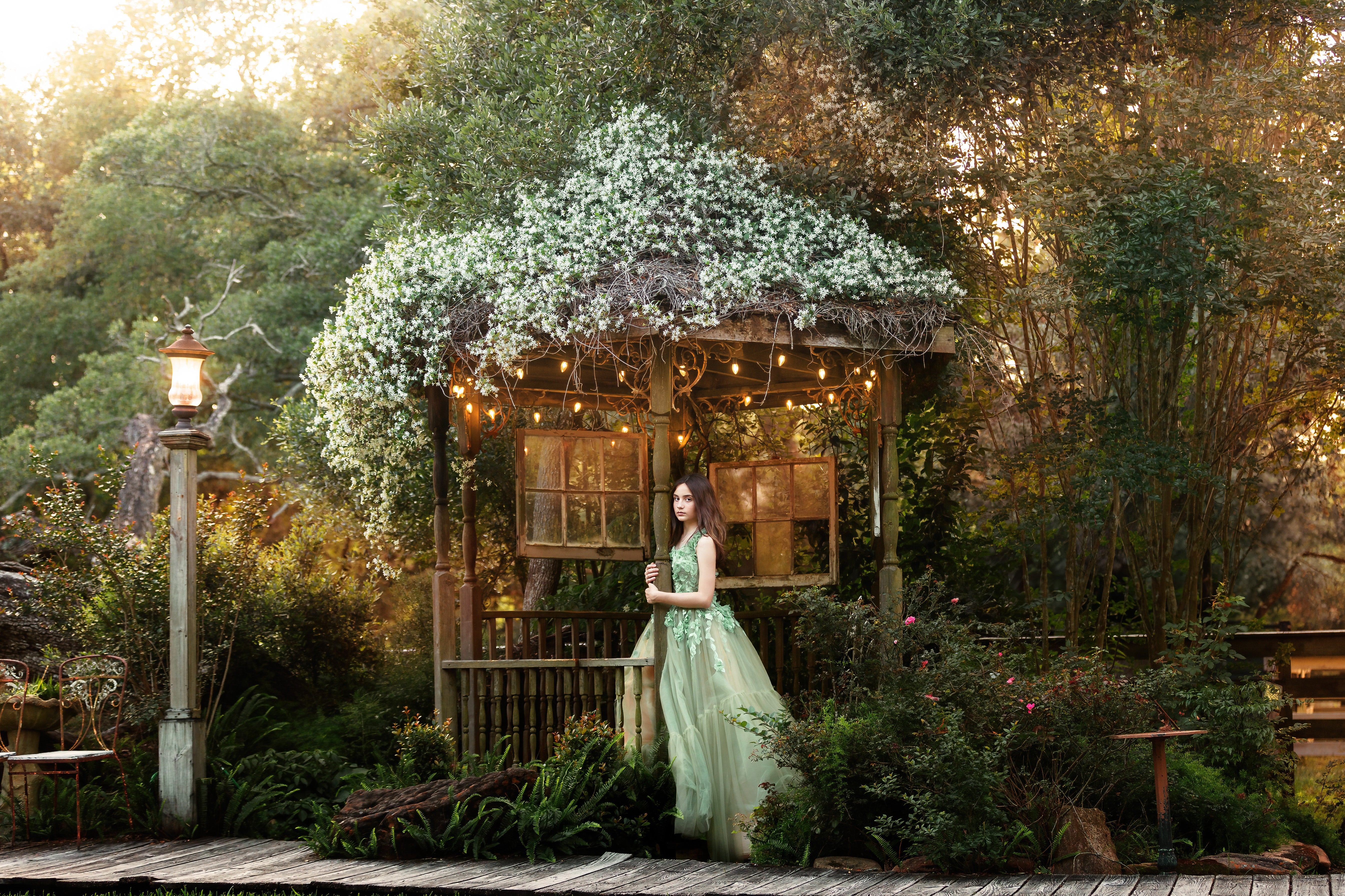 "Sage Symphony " Couture Floor length gown (Adult 2-8)