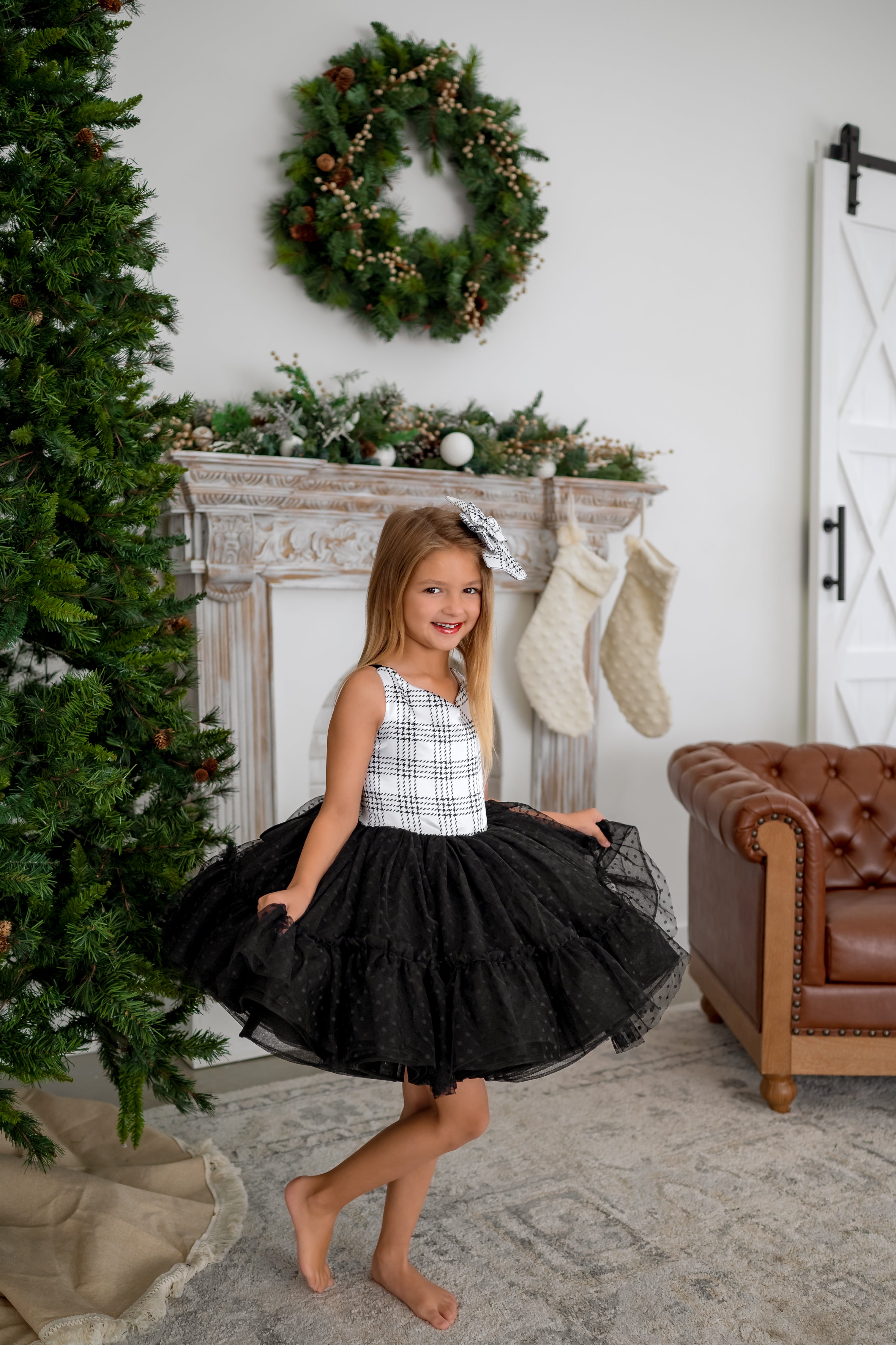 Holiday Magic Petal Dress & Bow Set | Choose Your Color & Fabric | Editorial Couture Gown for Special Occasions