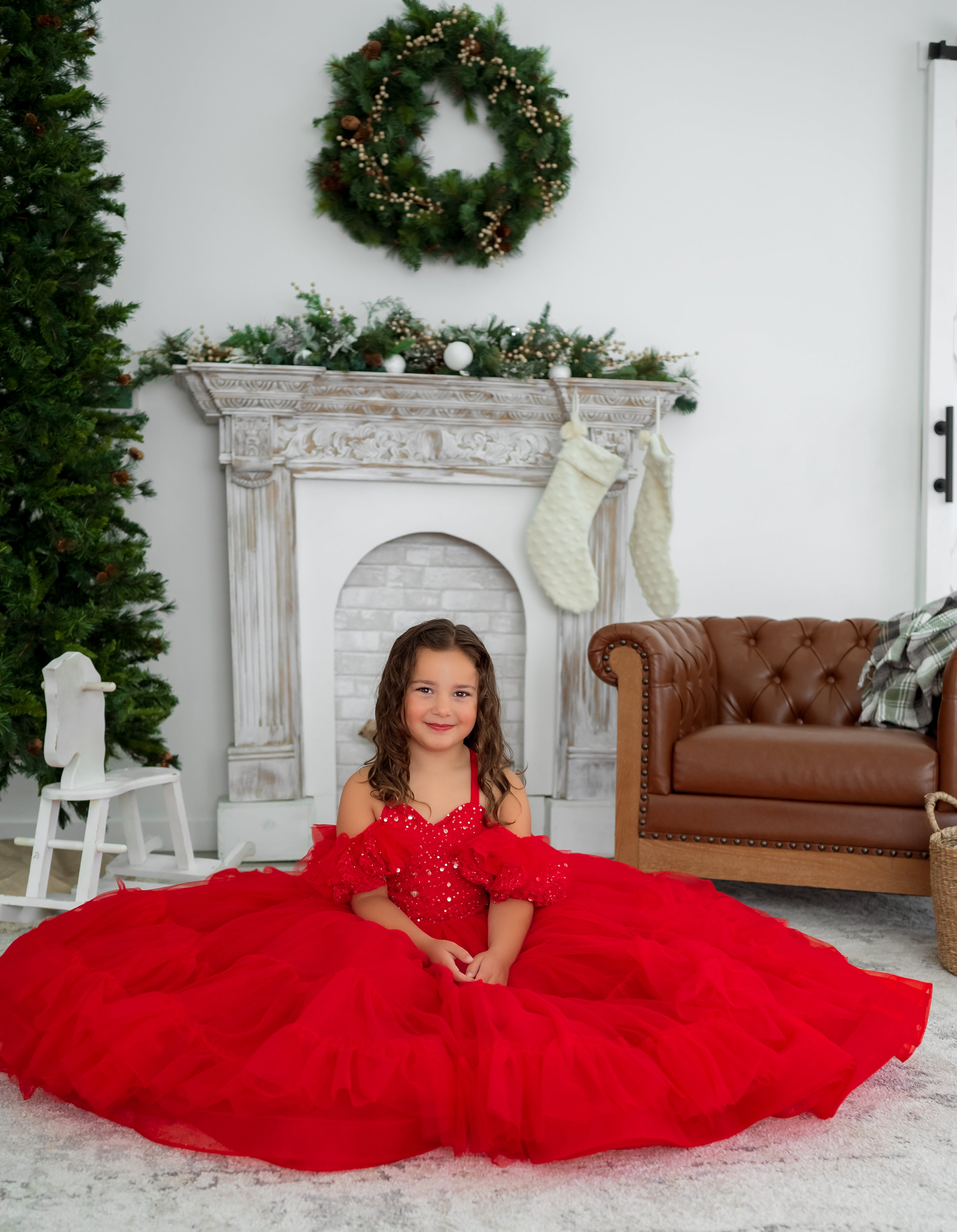 Poise- floor long gown -off shoulder details (4- 5 year)