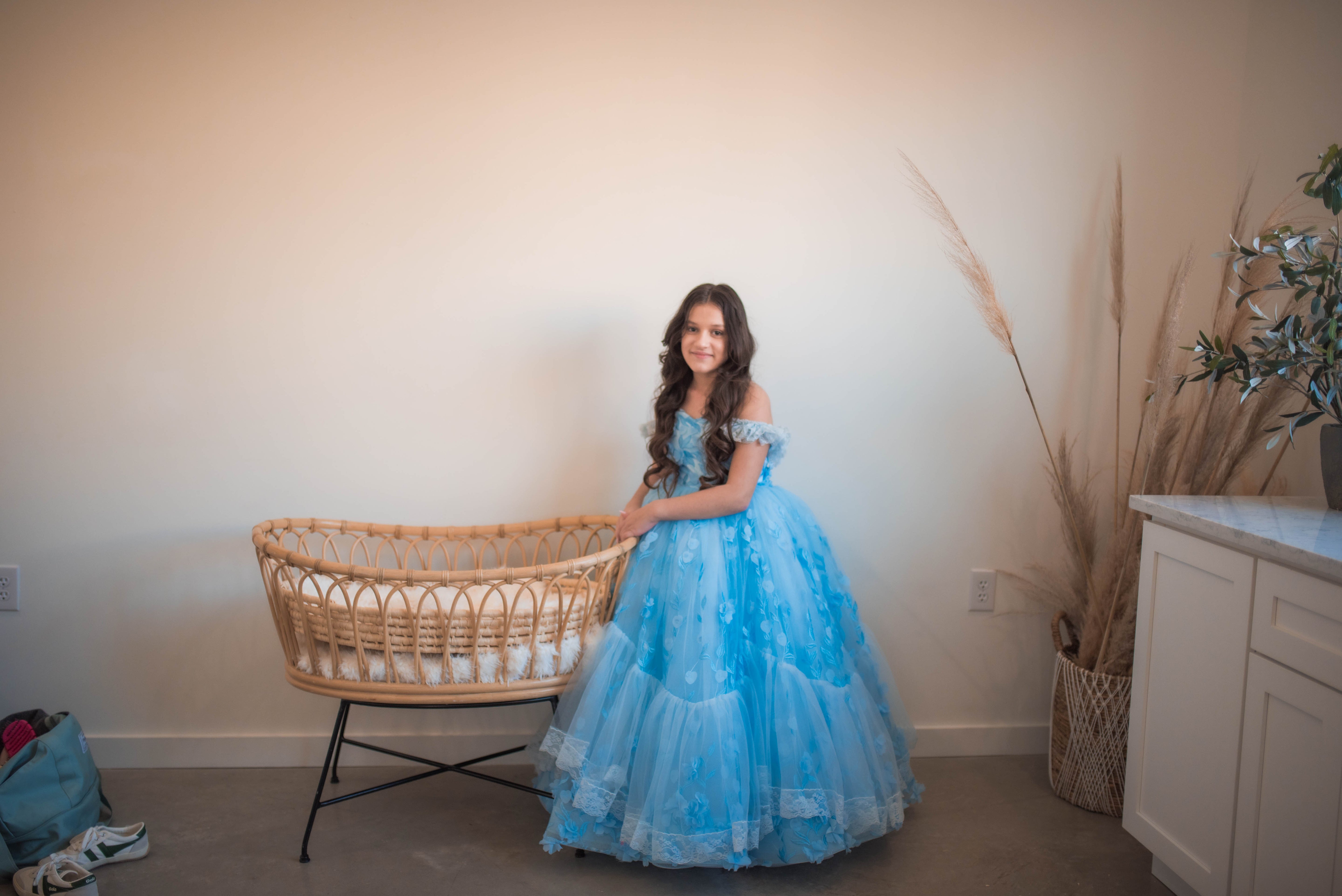 Madeleine- floor long gown -Off shoulder details (6 Year-7 year)