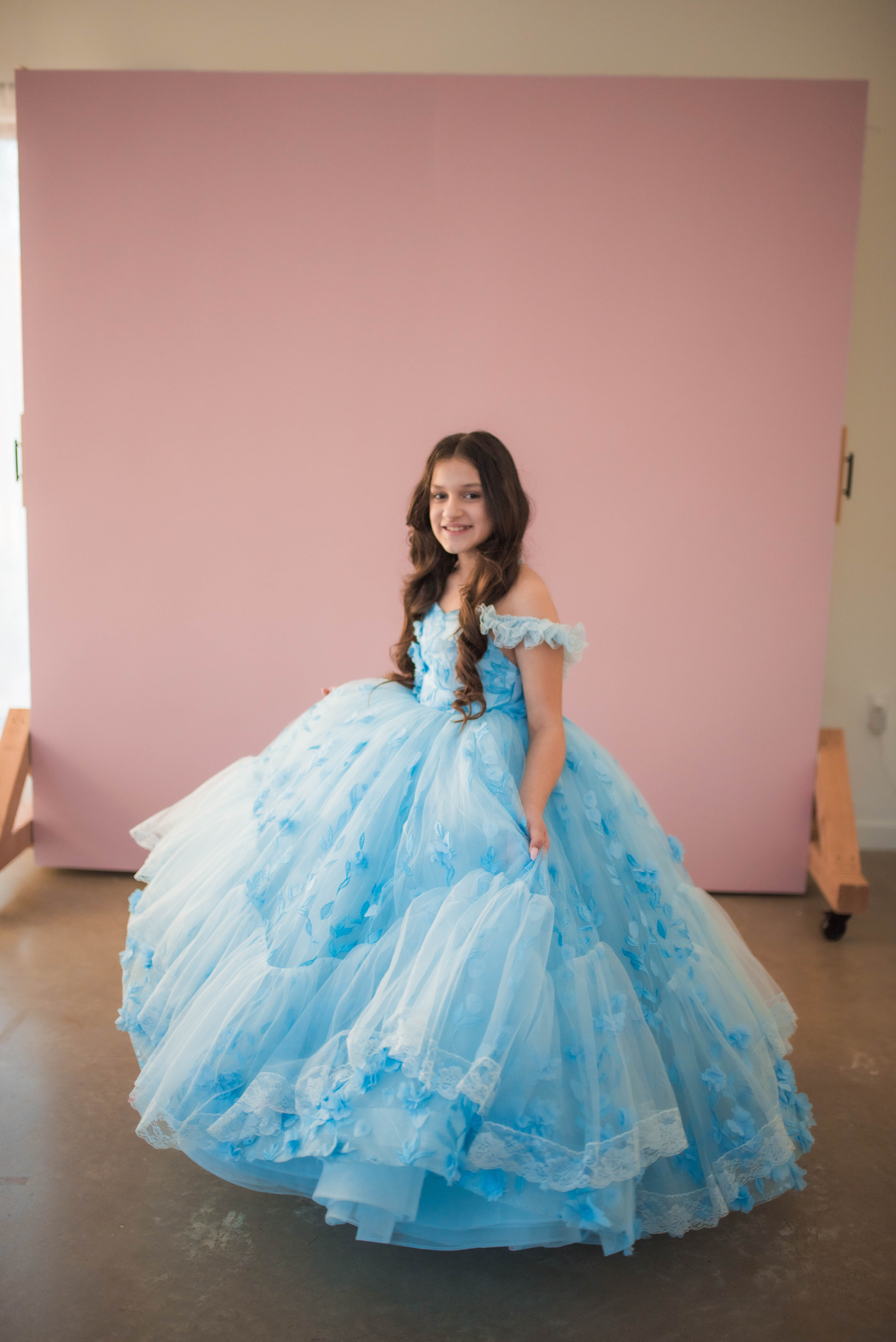 Madeleine- floor long gown -Off shoulder details (6 Year-7 year)