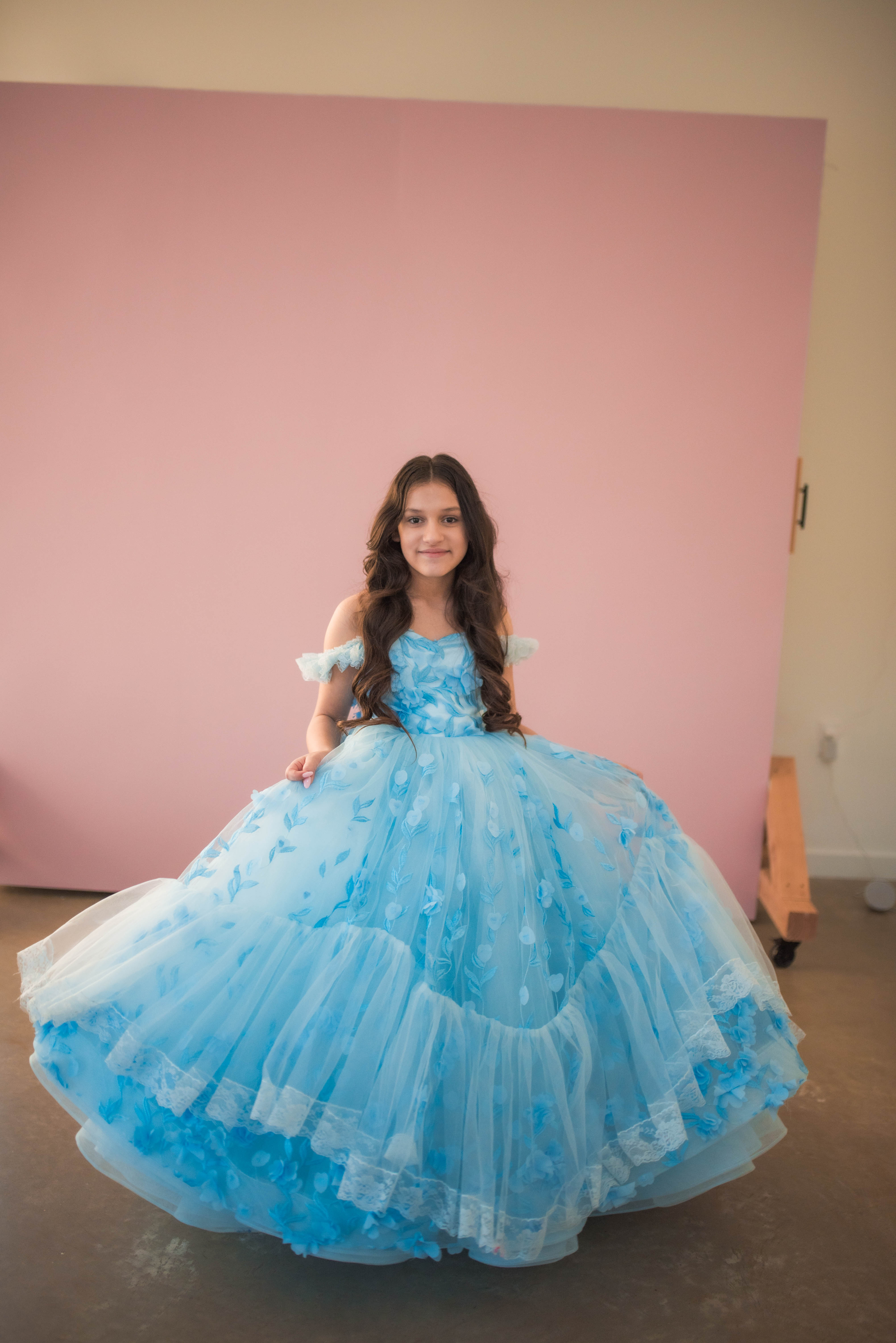 Madeleine- floor long gown -Off shoulder details (6 Year-7 year)
