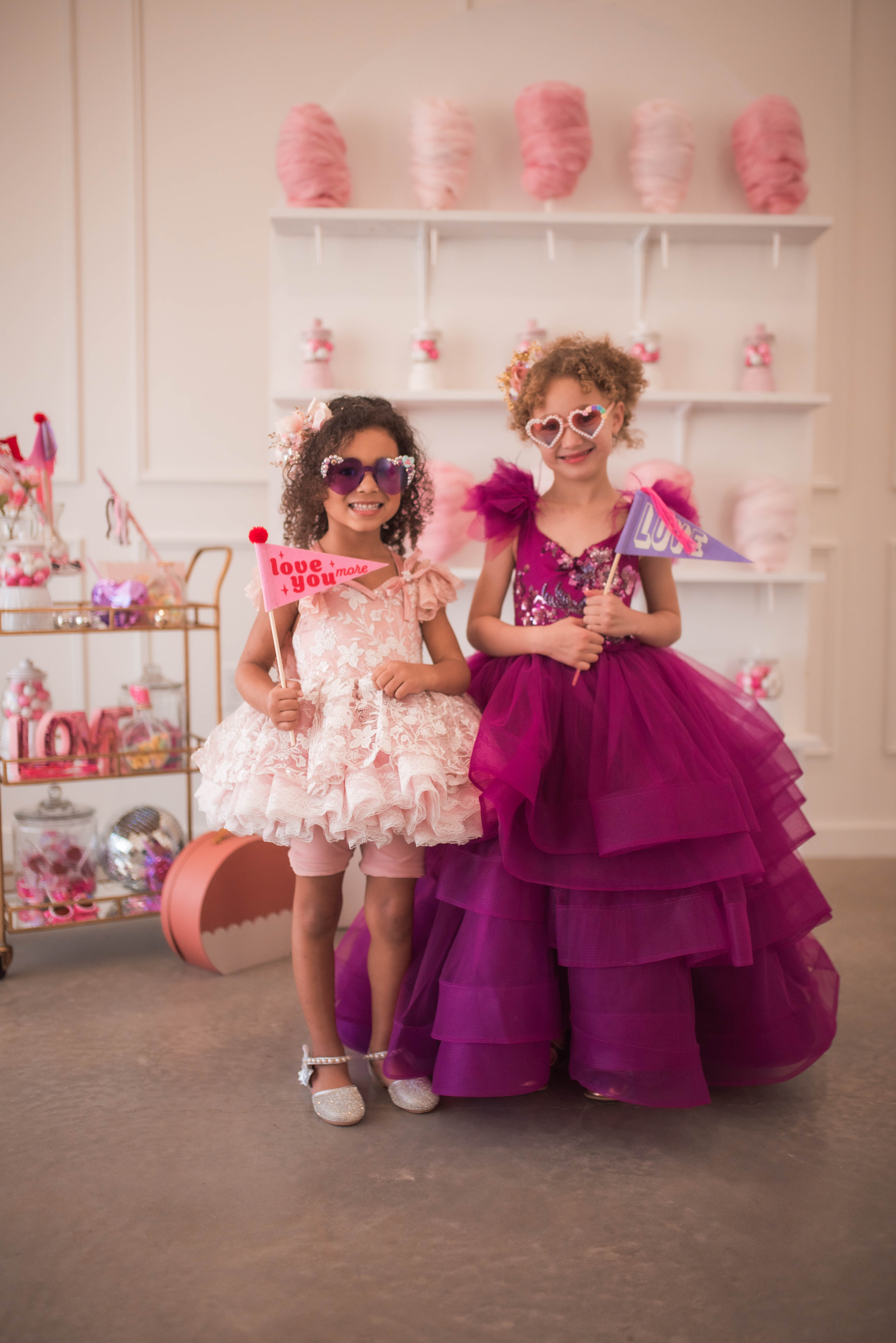 "Dazzling Merlot" -Toddler Floor Length Gown - (3-5 year)