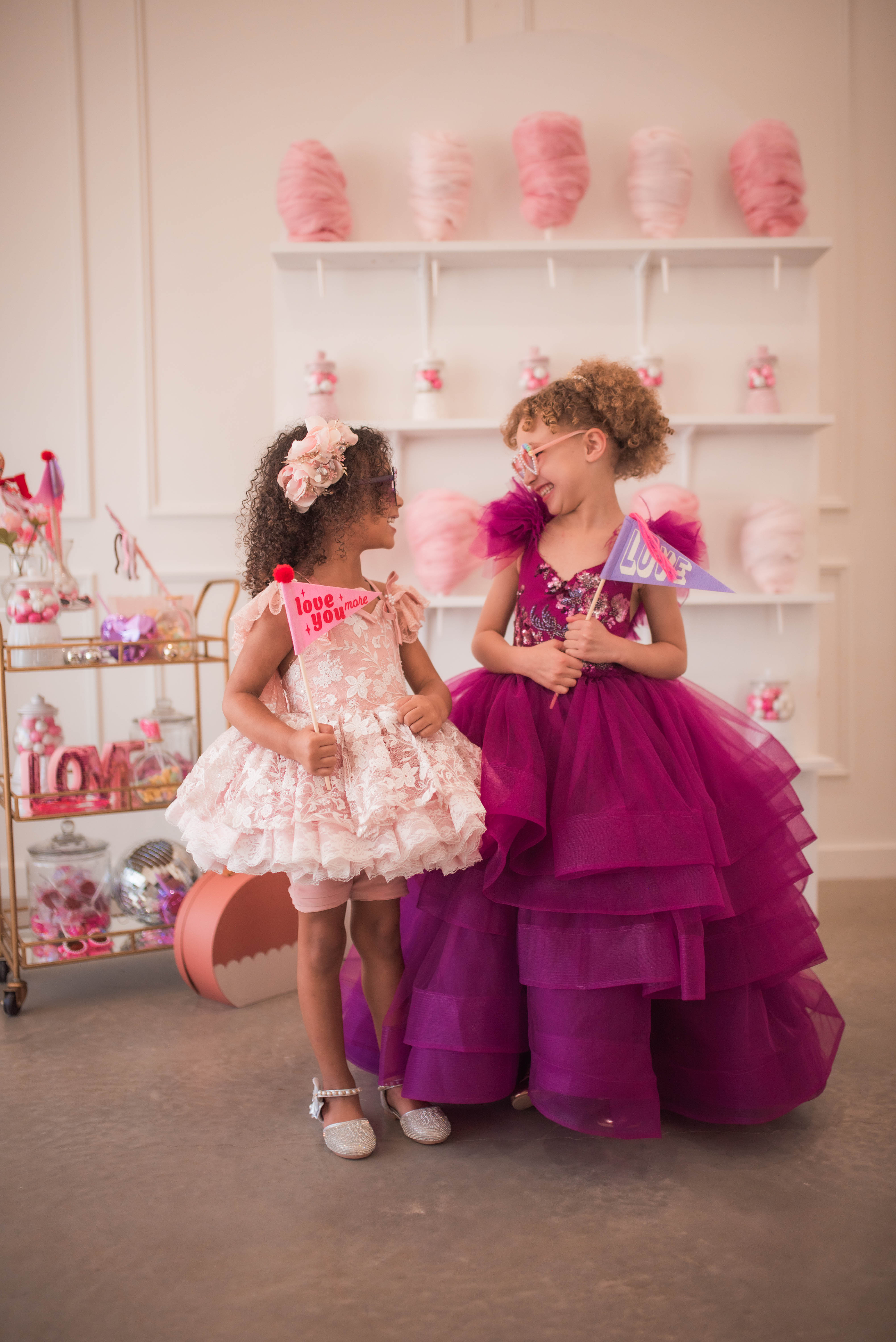 "Dazzling Merlot" -Toddler Floor Length Gown - (3-5 year)