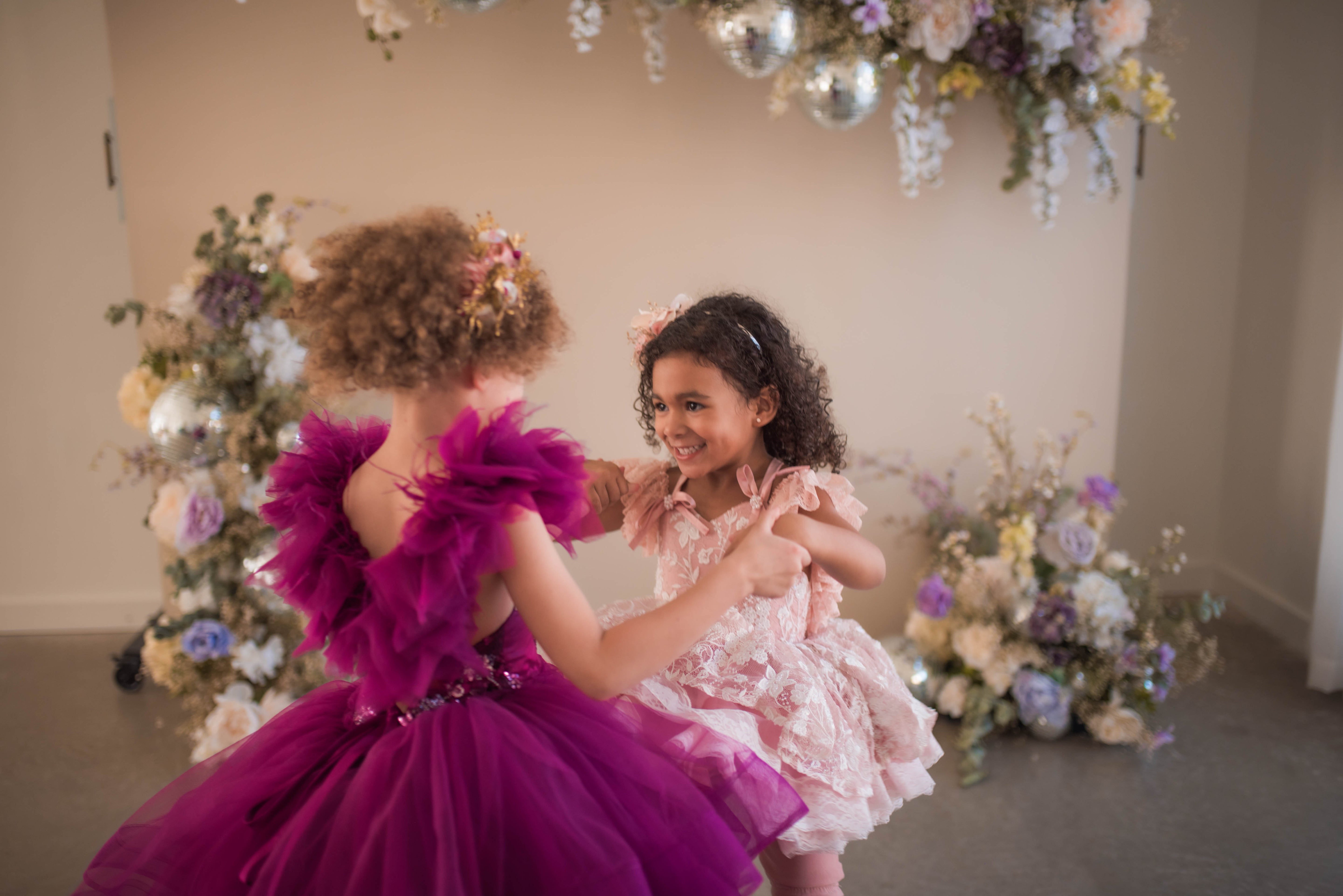 "Dentelle Rose" - Petal length dress+ Knee length Bloomer shorts ( 2 Year - Petite 4)