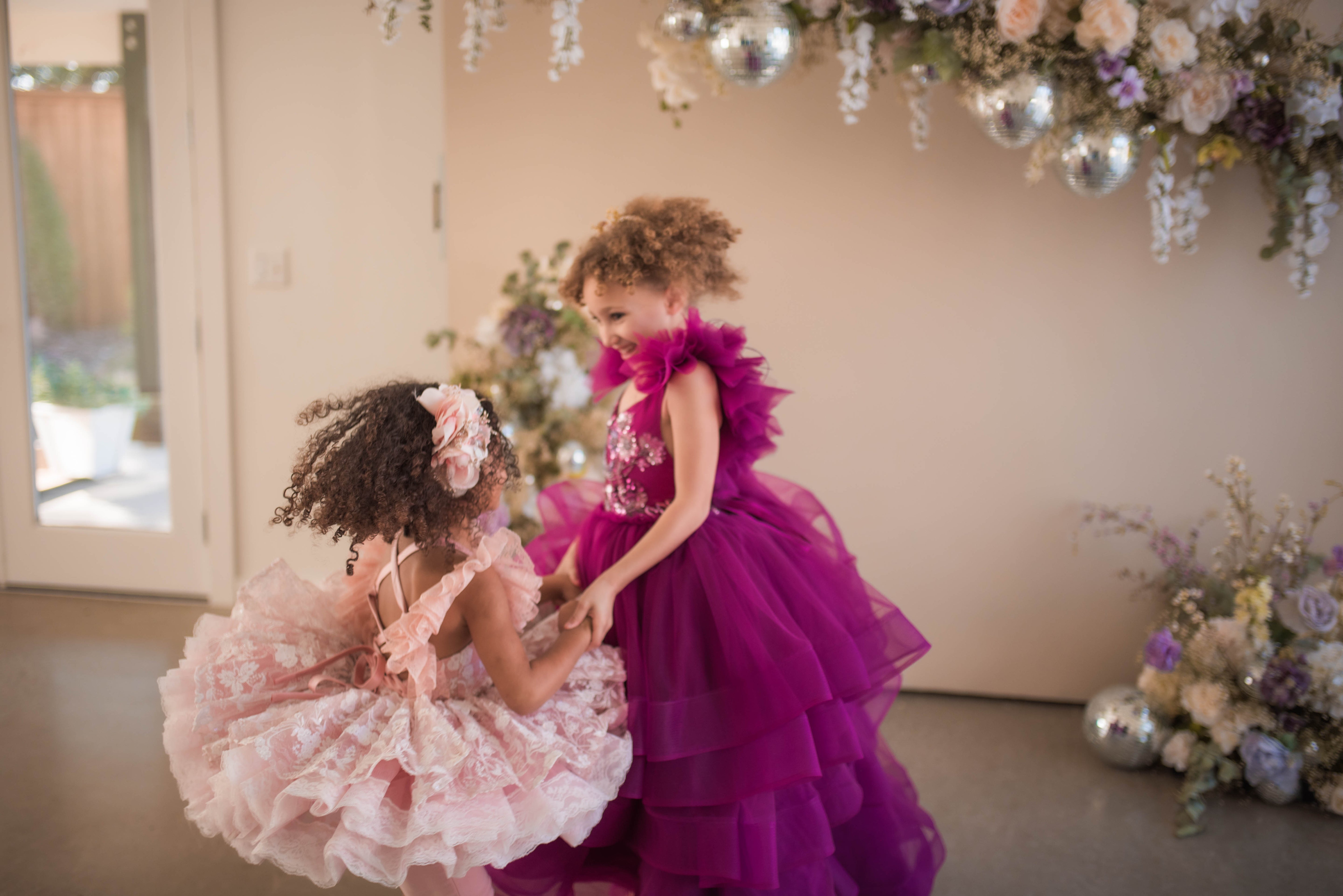 "Dazzling Merlot" -Toddler Floor Length Gown - (3-5 year)