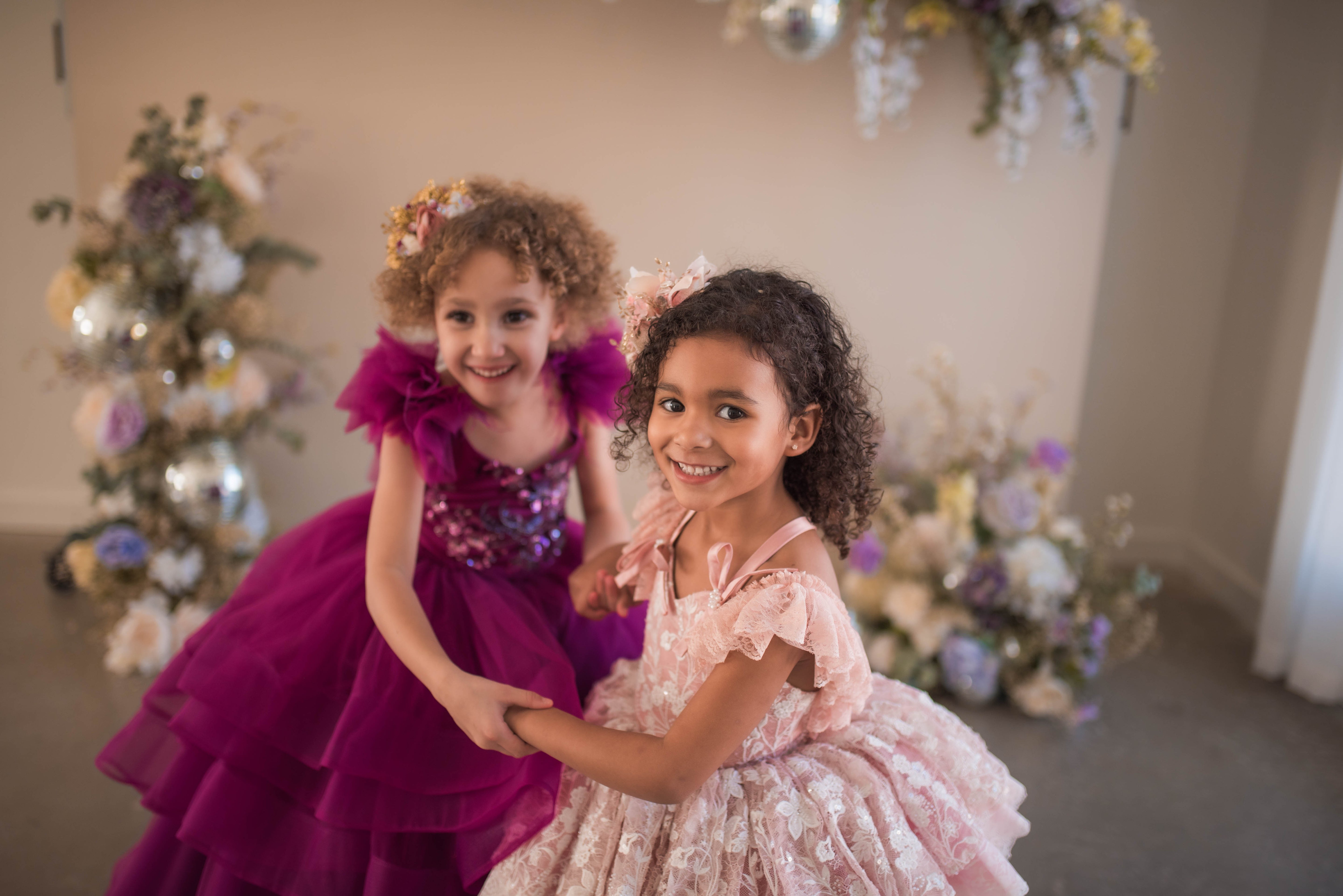 "Dentelle Rose" - Petal length dress+ Knee length Bloomer shorts ( 2 Year - Petite 4)