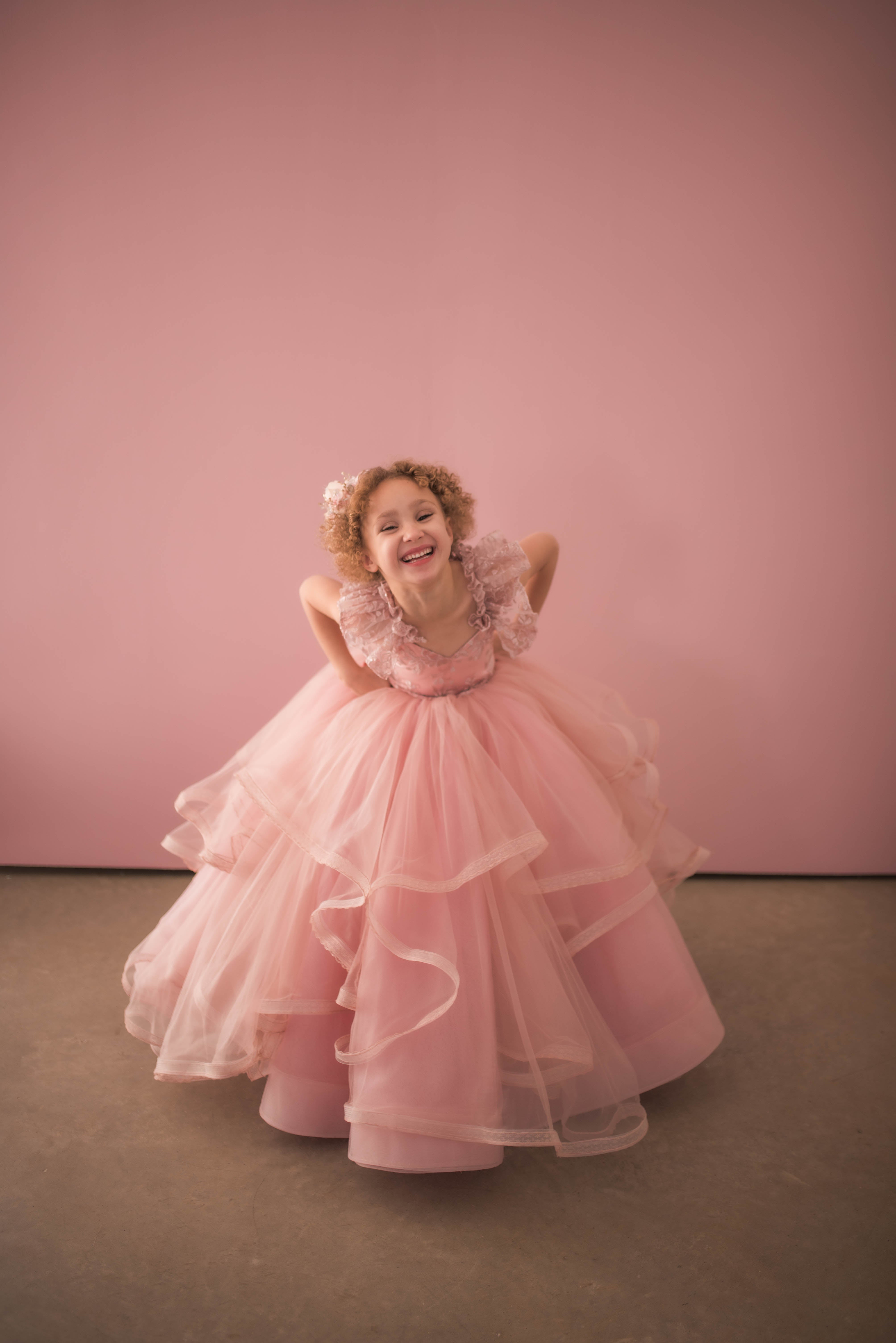 RTS EUC RETIRED RENTAL "Rosy Reverie" -Toddler Floor Length Gown - (3-5 year)