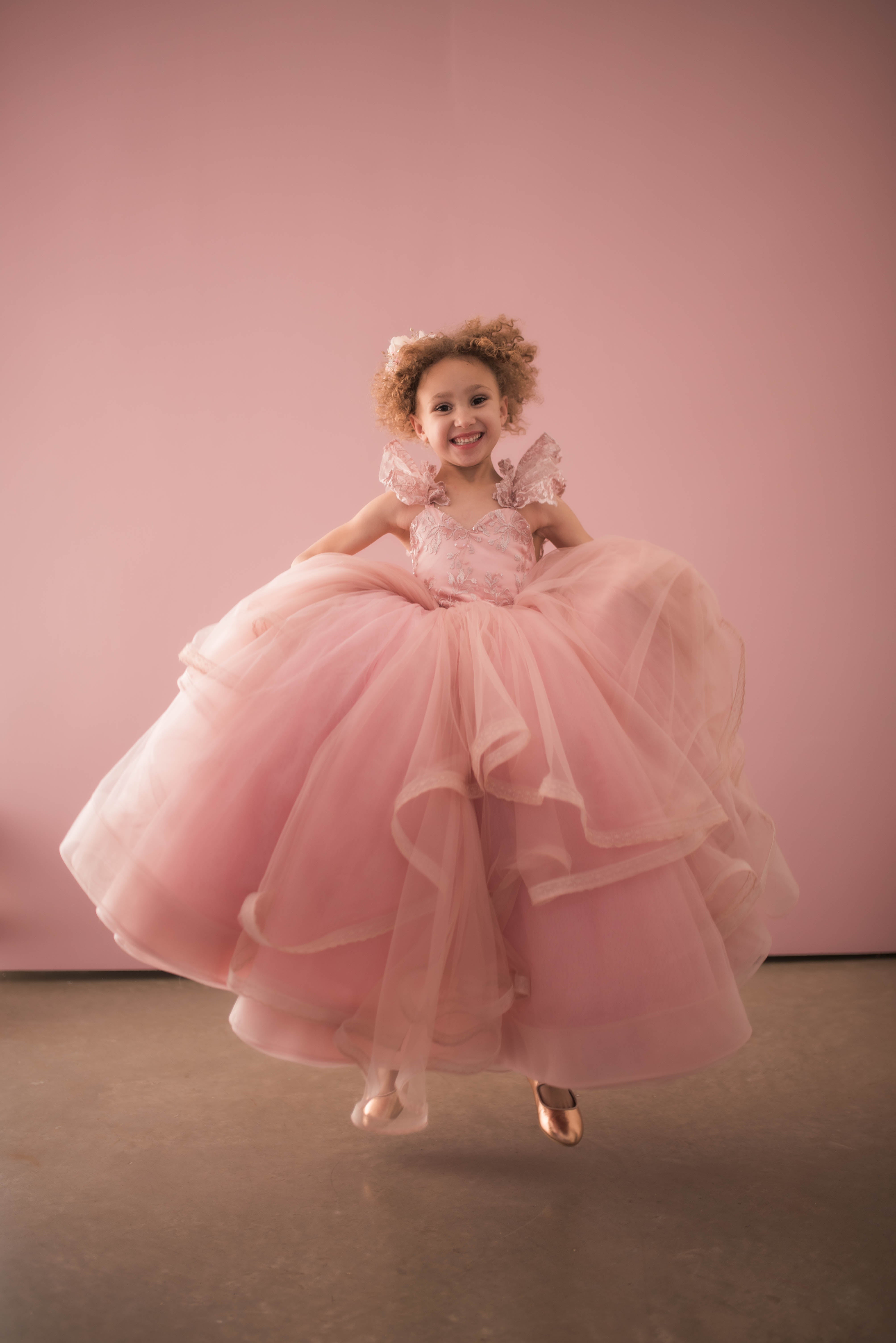 RTS EUC RETIRED RENTAL "Rosy Reverie" -Toddler Floor Length Gown - (3-5 year)
