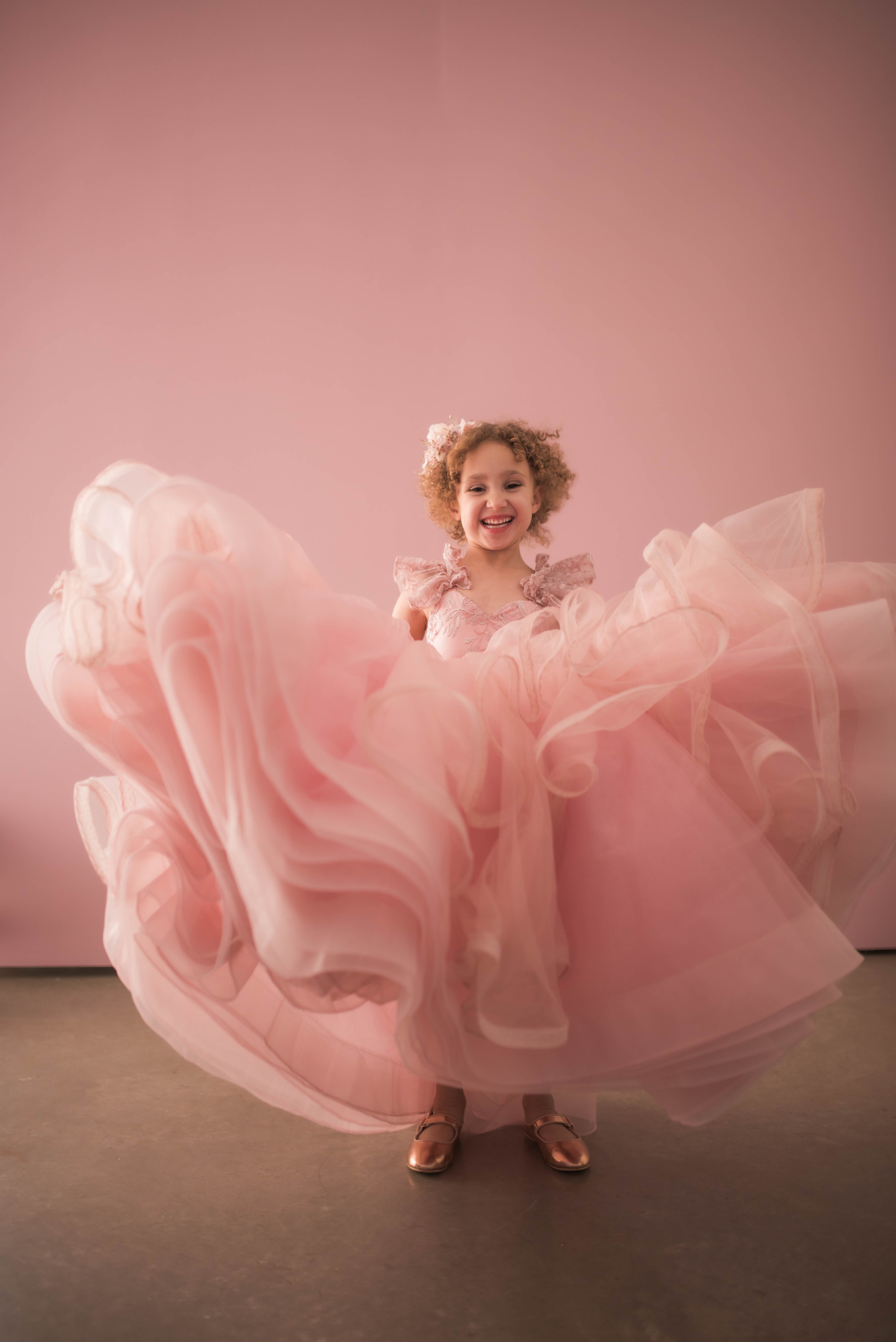 RTS EUC RETIRED RENTAL "Rosy Reverie" -Toddler Floor Length Gown - (3-5 year)