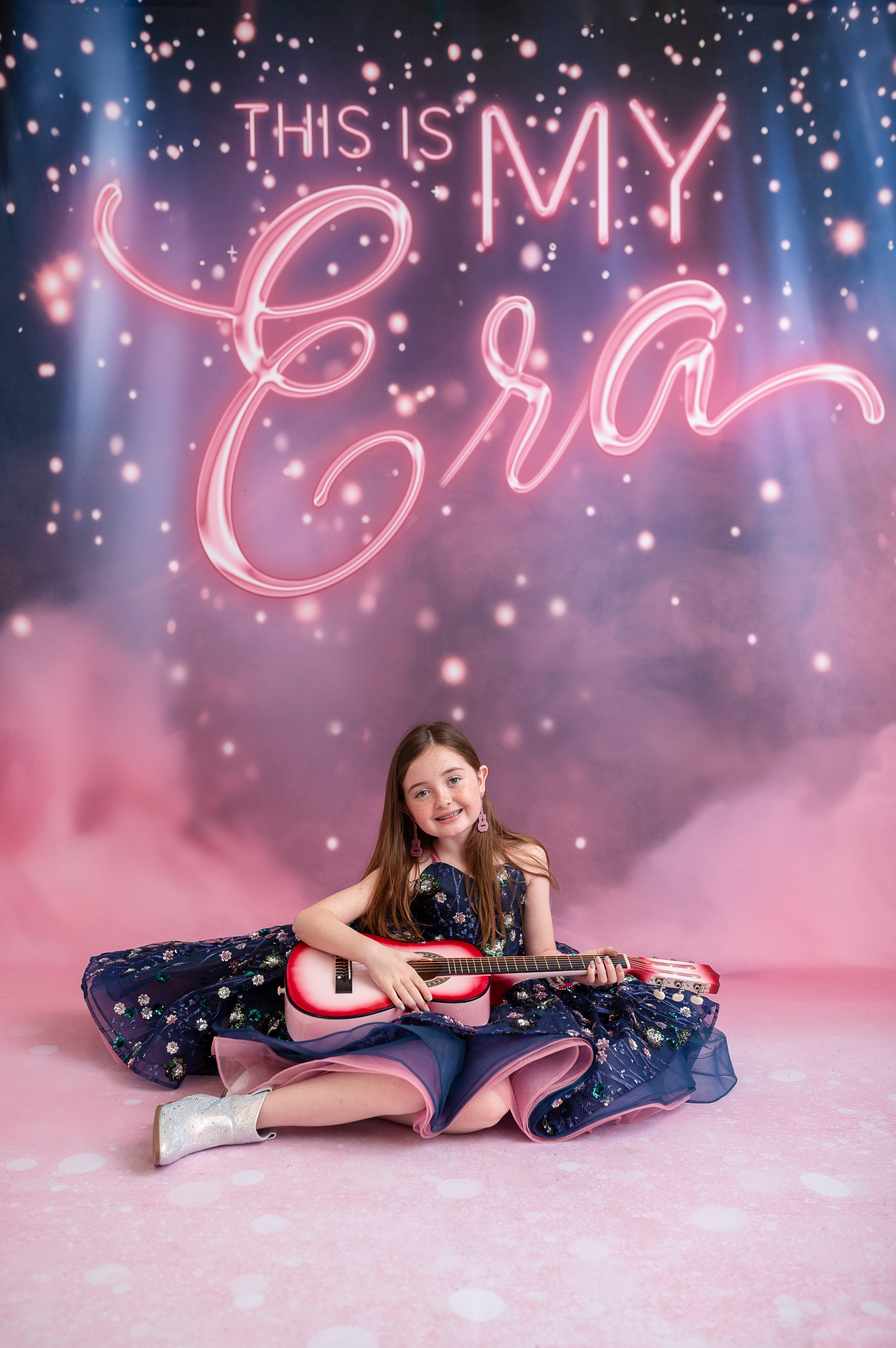 "Midnight Garden" - High Low Length Dress + cape ( 7 Year - Petite 9 Year)