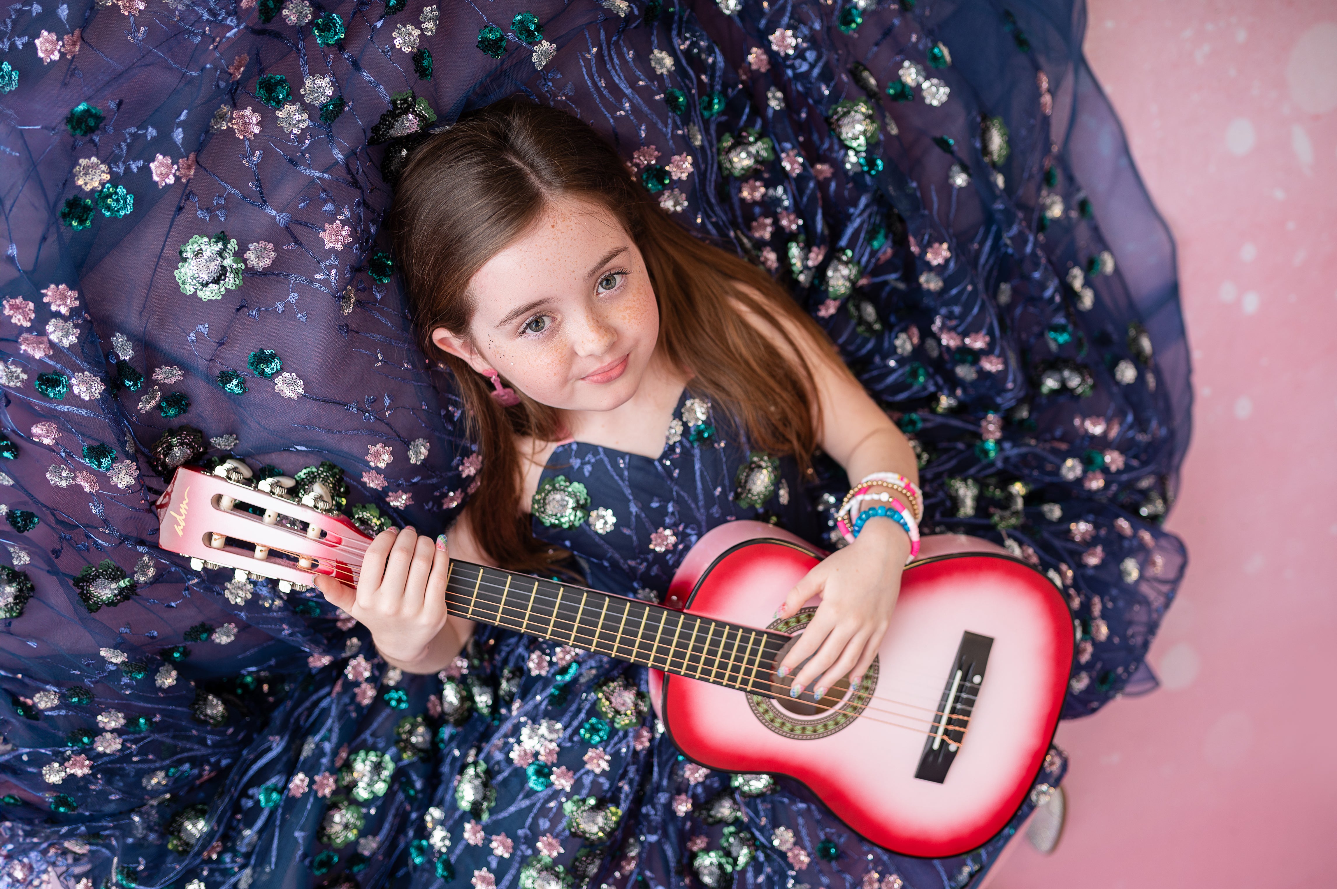 "Midnight Garden" - High Low Length Dress + cape ( 7 Year - Petite 9 Year)