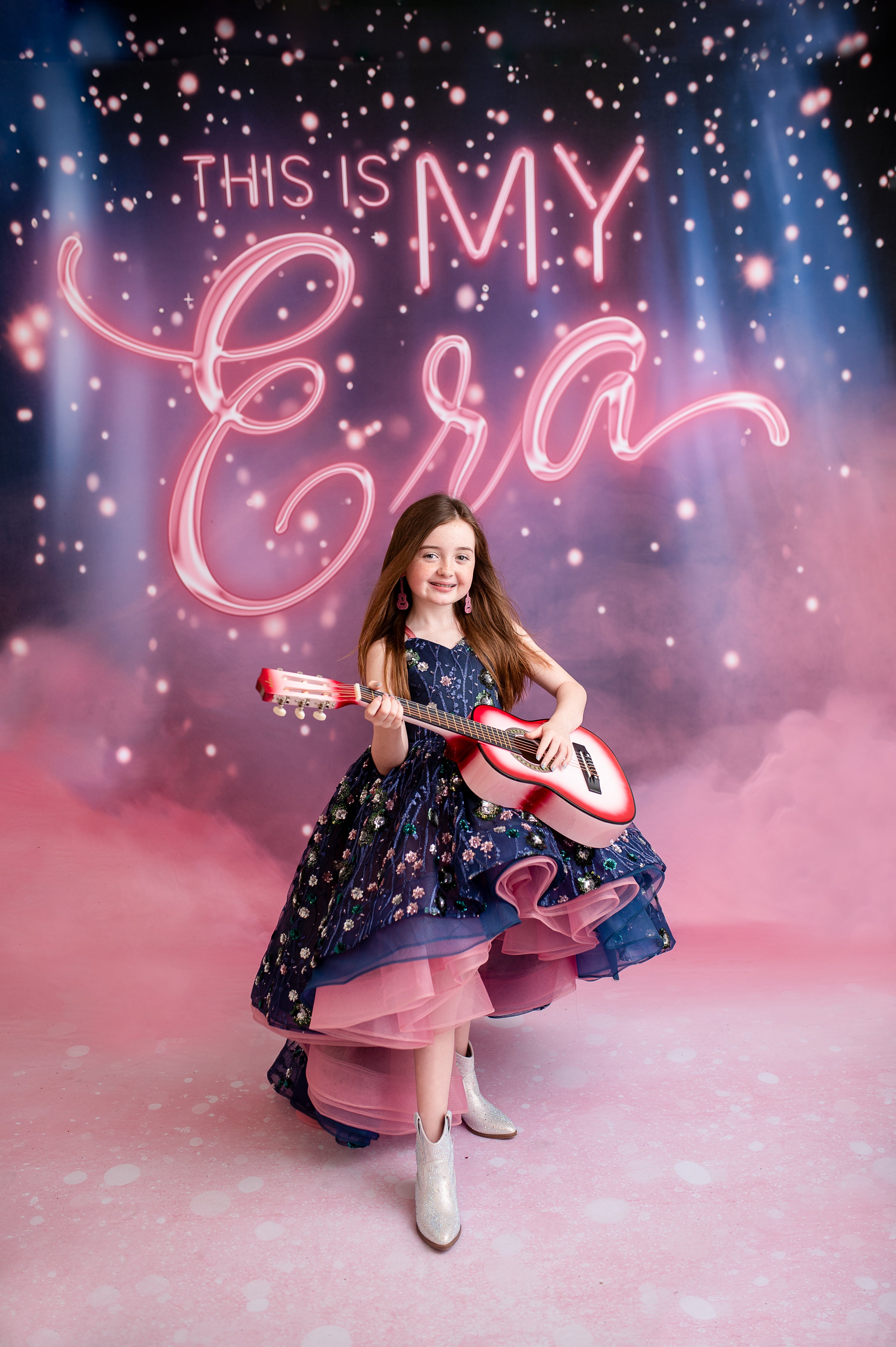 "Midnight Garden" - High Low Length Dress + cape ( 7 Year - Petite 9 Year)