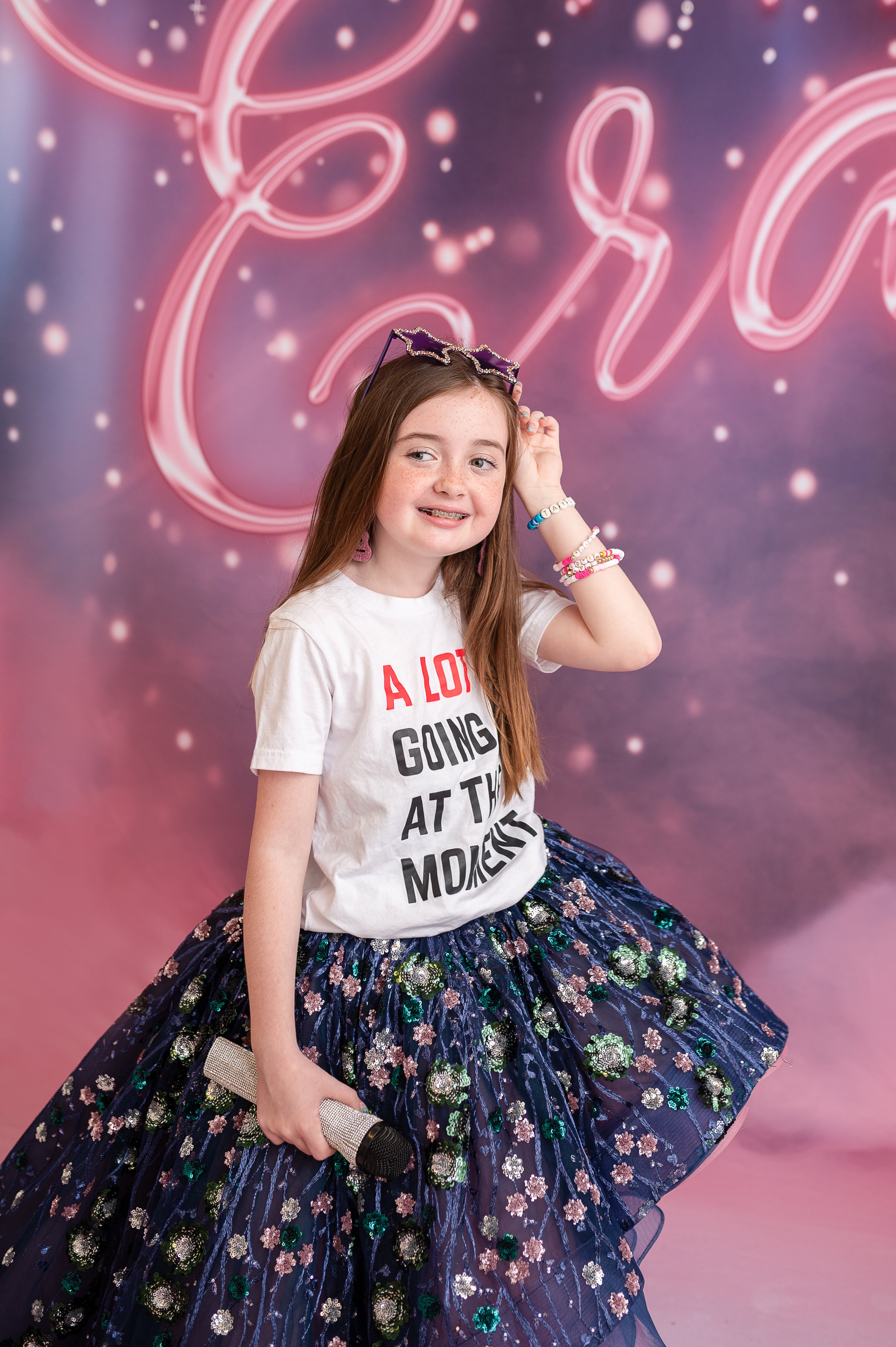 "Midnight Garden" - High Low Length Dress + cape ( 7 Year - Petite 9 Year)