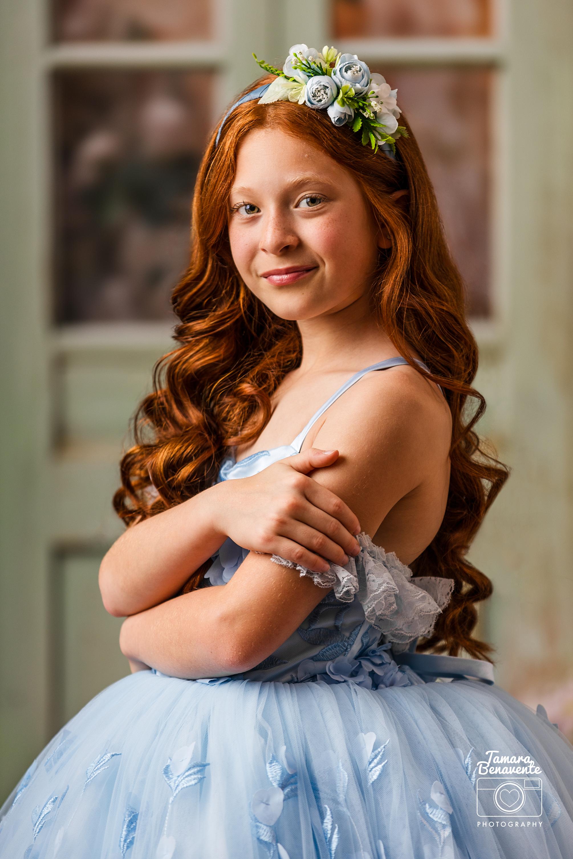 Madeleine- floor long gown -Off shoulder details (6 Year-7 year)