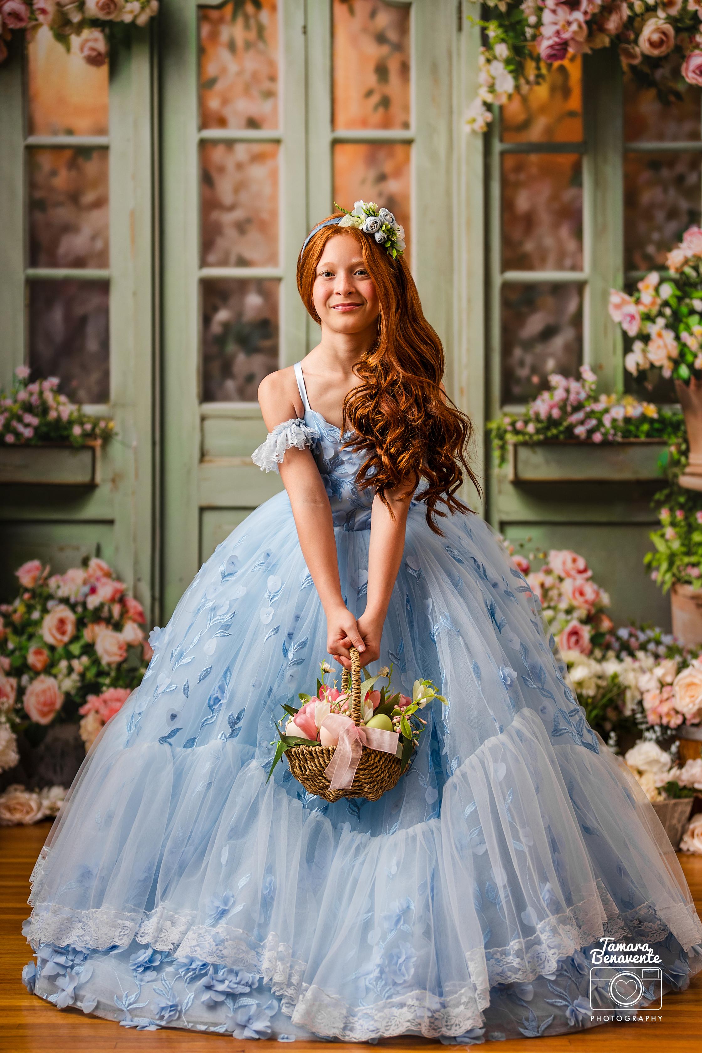 Madeleine- floor long gown -Off shoulder details (6 Year-7 year)