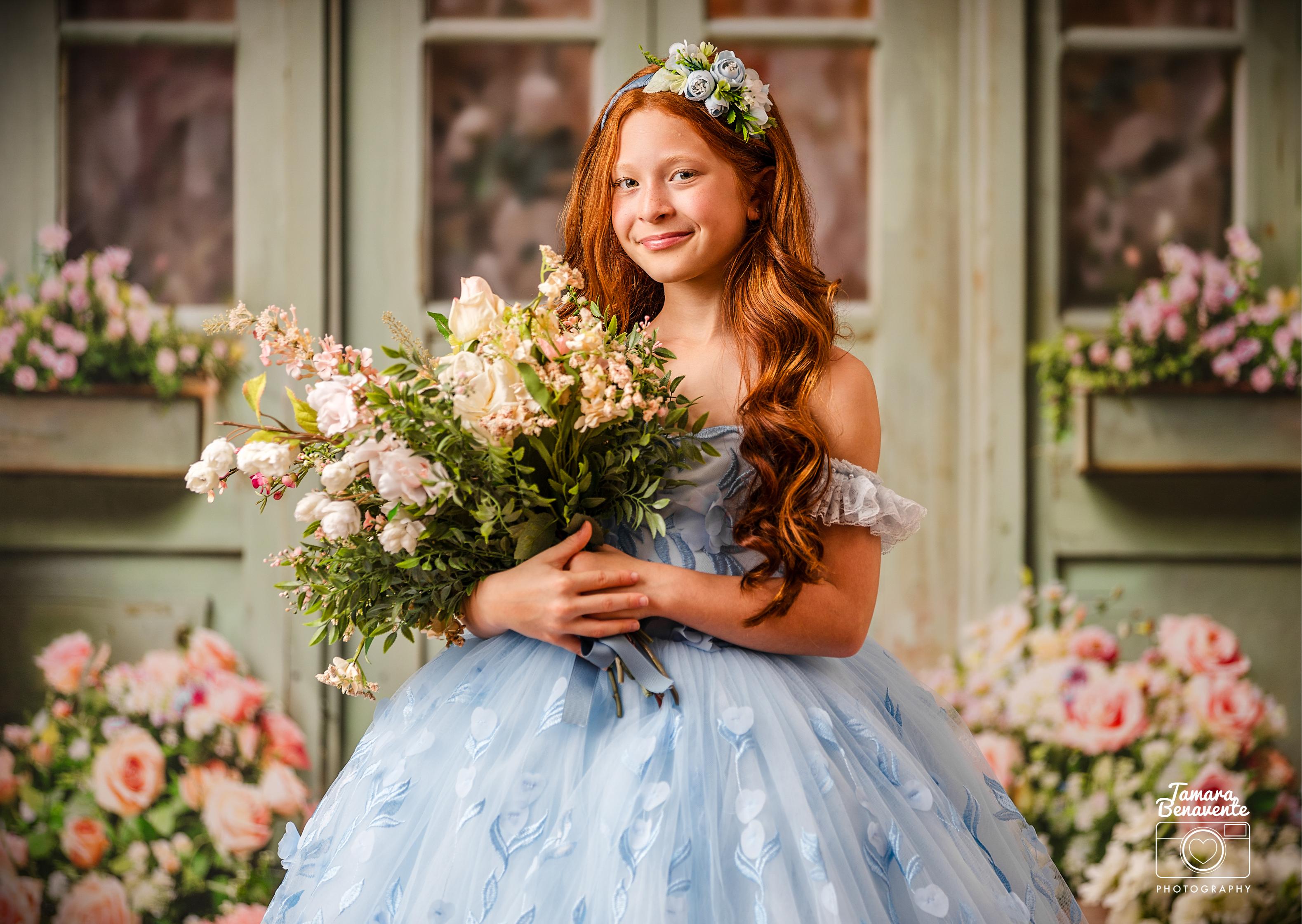 Madeleine- floor long gown -Off shoulder details (6 Year-7 year)